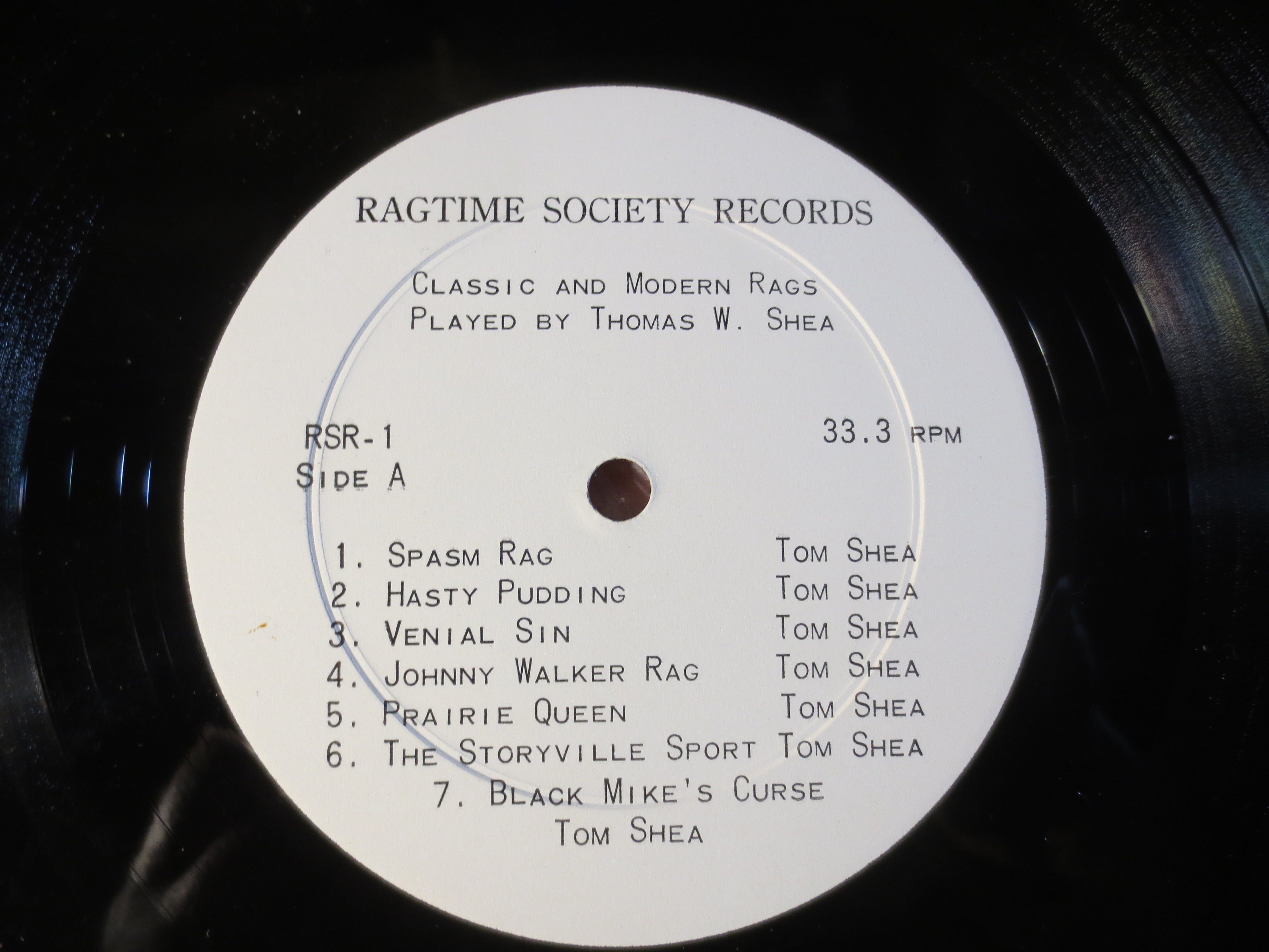 Tom Shea – Classic and Modern Rags (1963) Vinyl LP