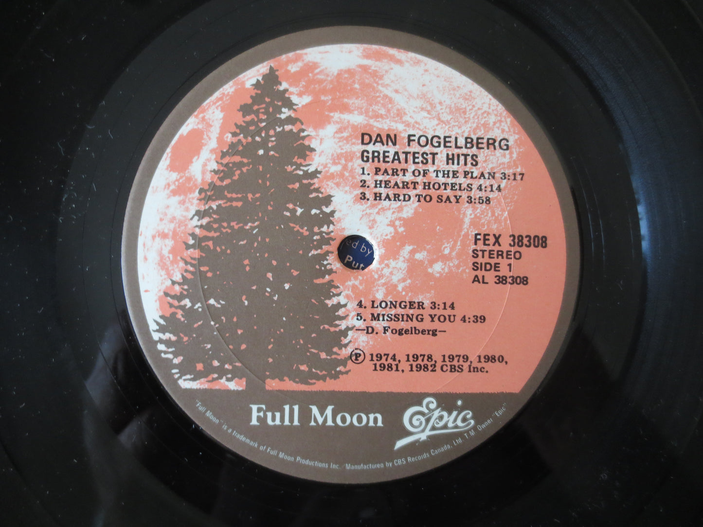 DAN FOGELBERG, GREATEST Hits, Dan Fogelberg Album, Folk Records, Dan Fogelberg Lp, Folk Music Lp, Folk Music, 1982 Records