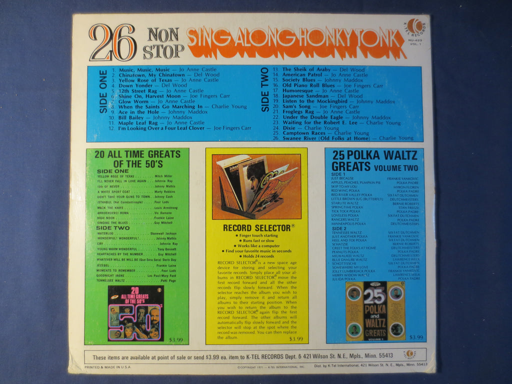 26 Non-Stop Sing Along Honky Tonk (1971) Vinyl LP
