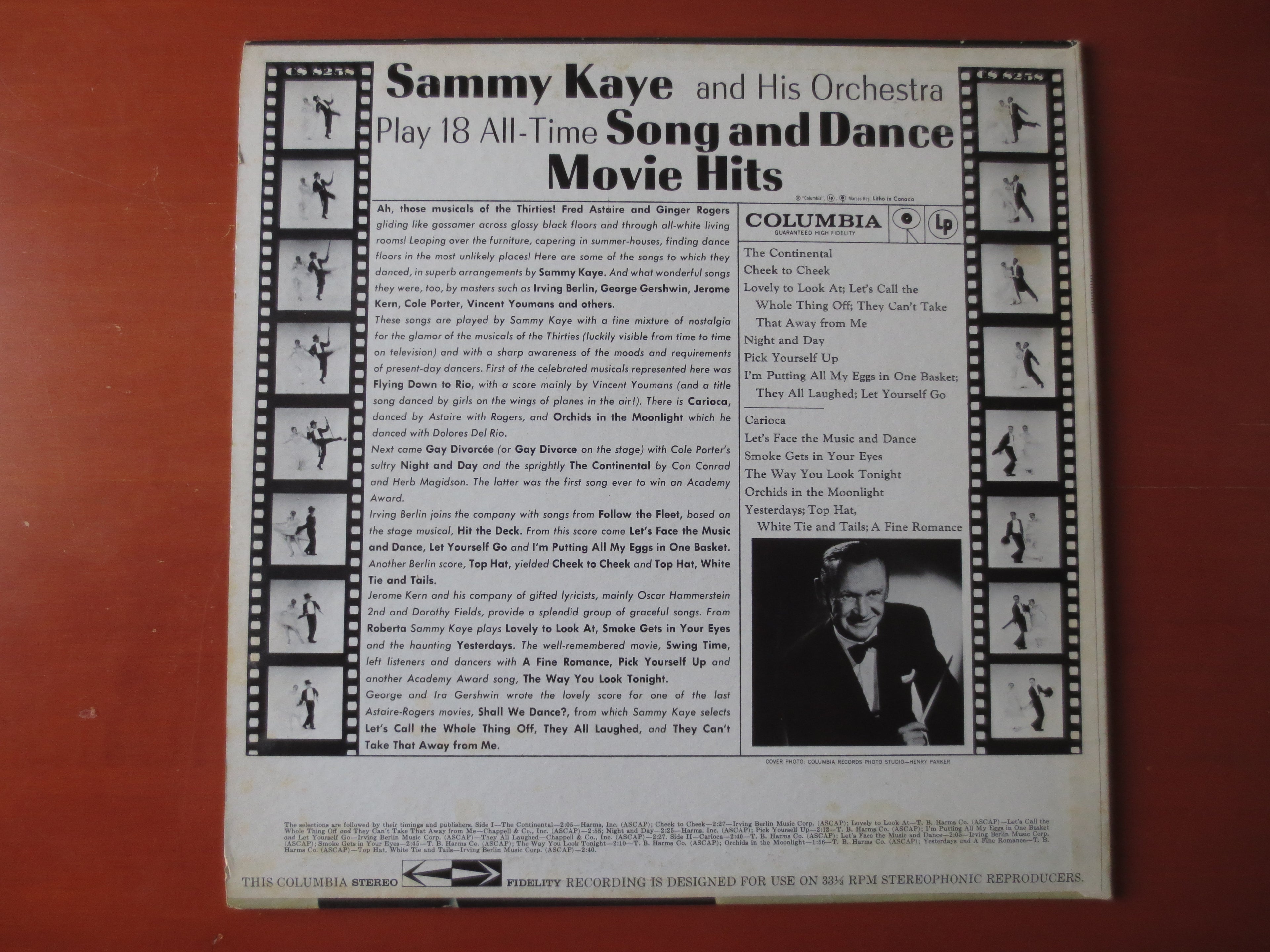 Sammy Kaye – Song and Dance Movie Hits (1960) Vinyl LP