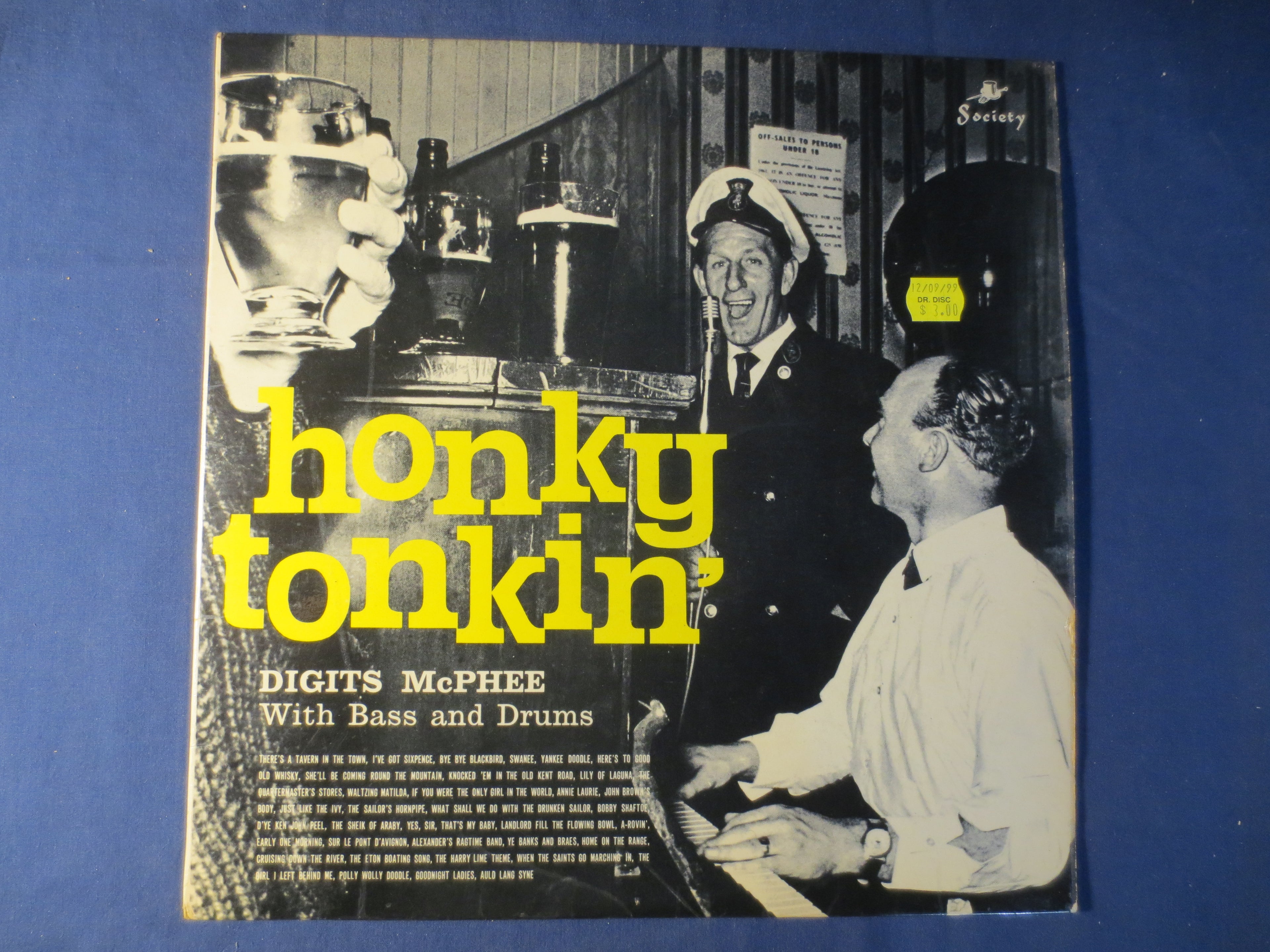 Digits McPhee – Honky Tonkin' with Digits McPhee (1963) Vinyl LP