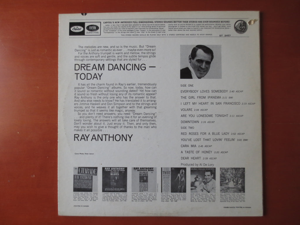 Ray Anthony and His Orchestra – Dream Dancing Today (1966) Vinyl LP