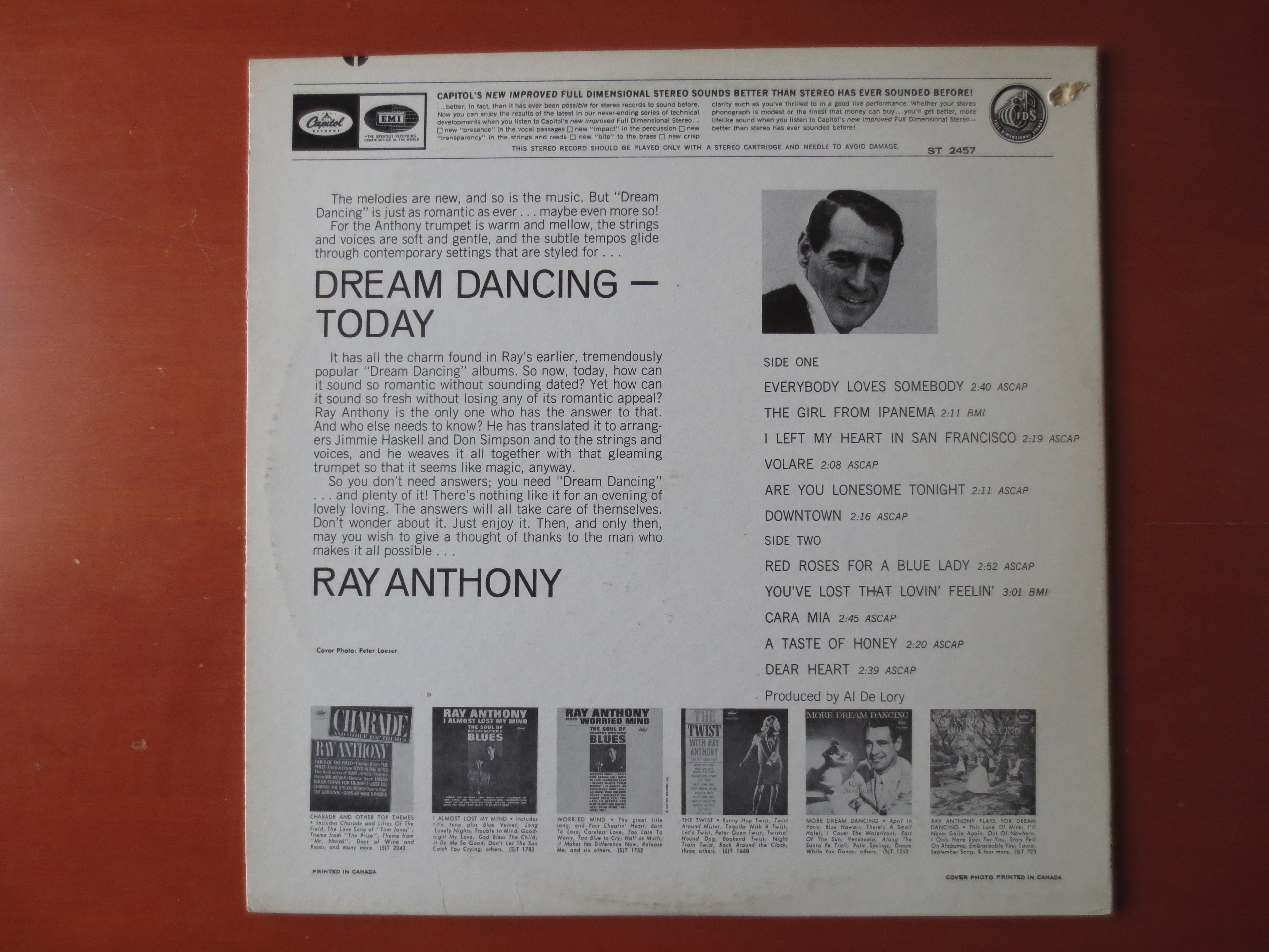 Ray Anthony and His Orchestra – Dream Dancing Today (1966) Vinyl LP