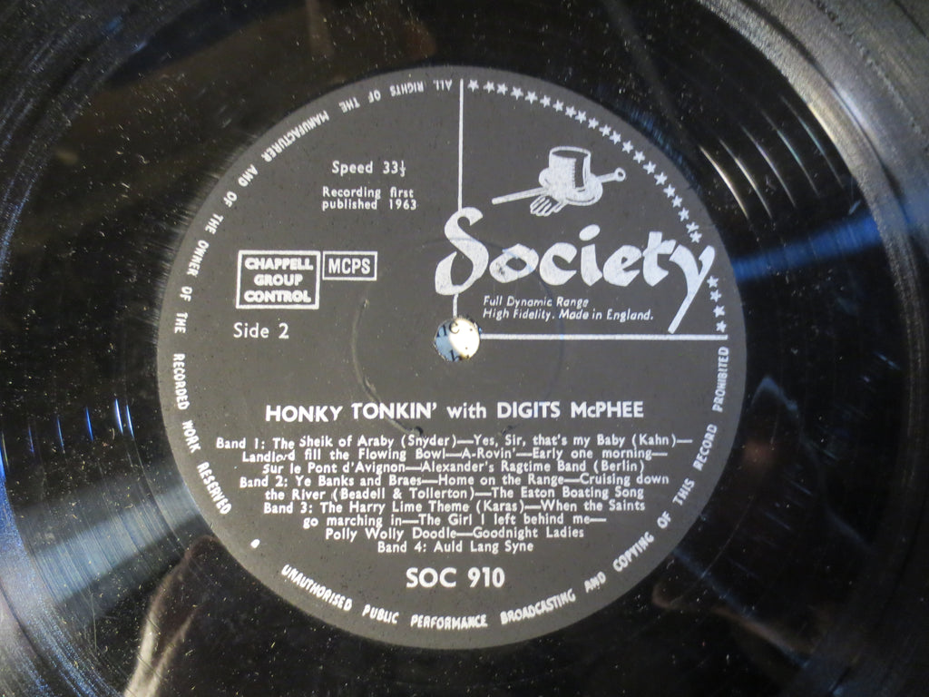 Digits McPhee – Honky Tonkin' with Digits McPhee (1963) Vinyl LP