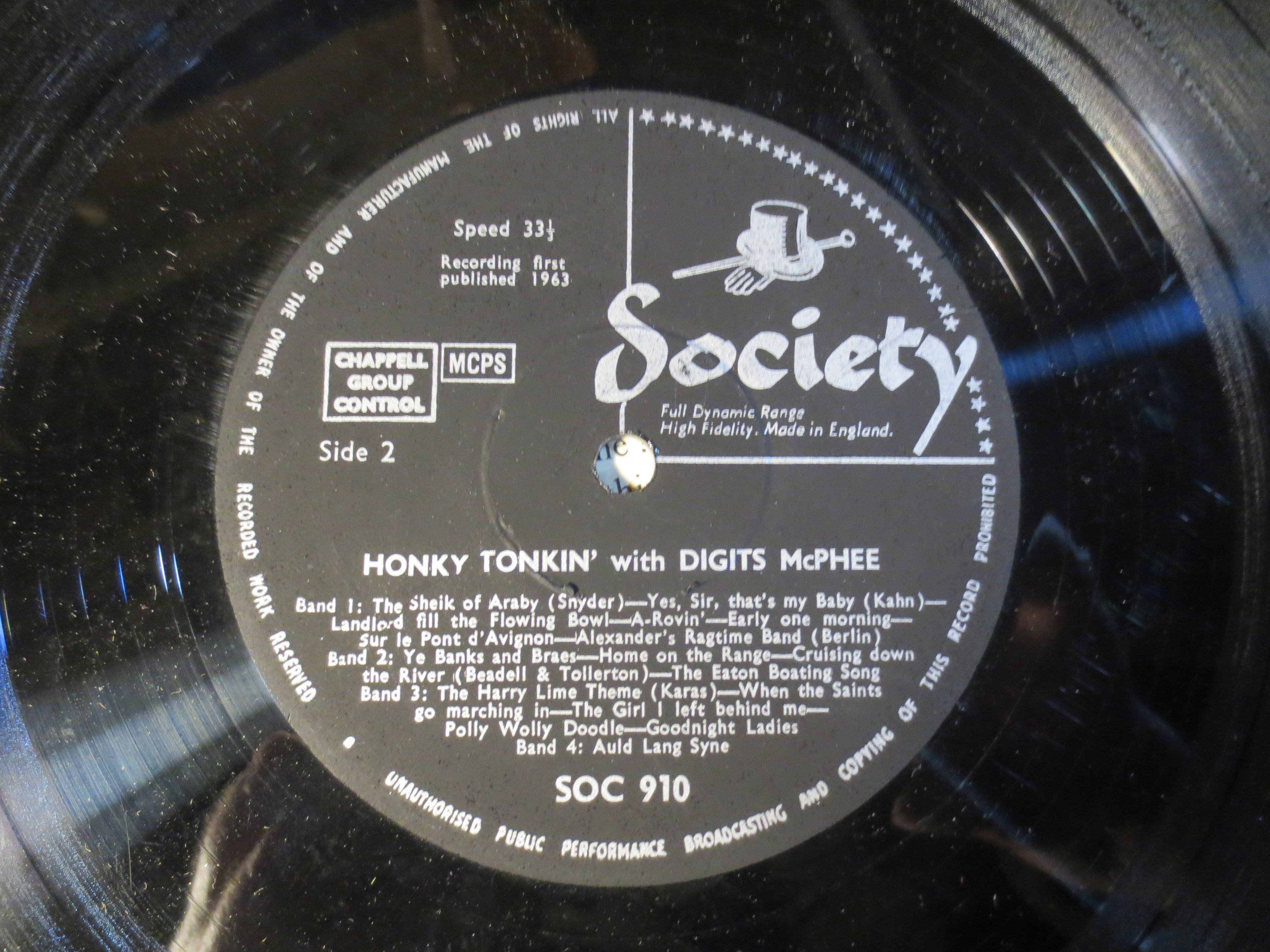Digits McPhee – Honky Tonkin' with Digits McPhee (1963) Vinyl LP