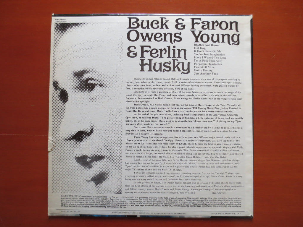 Buck Owens / Ferlin Husky / Faron Young (1965) Vinyl LP