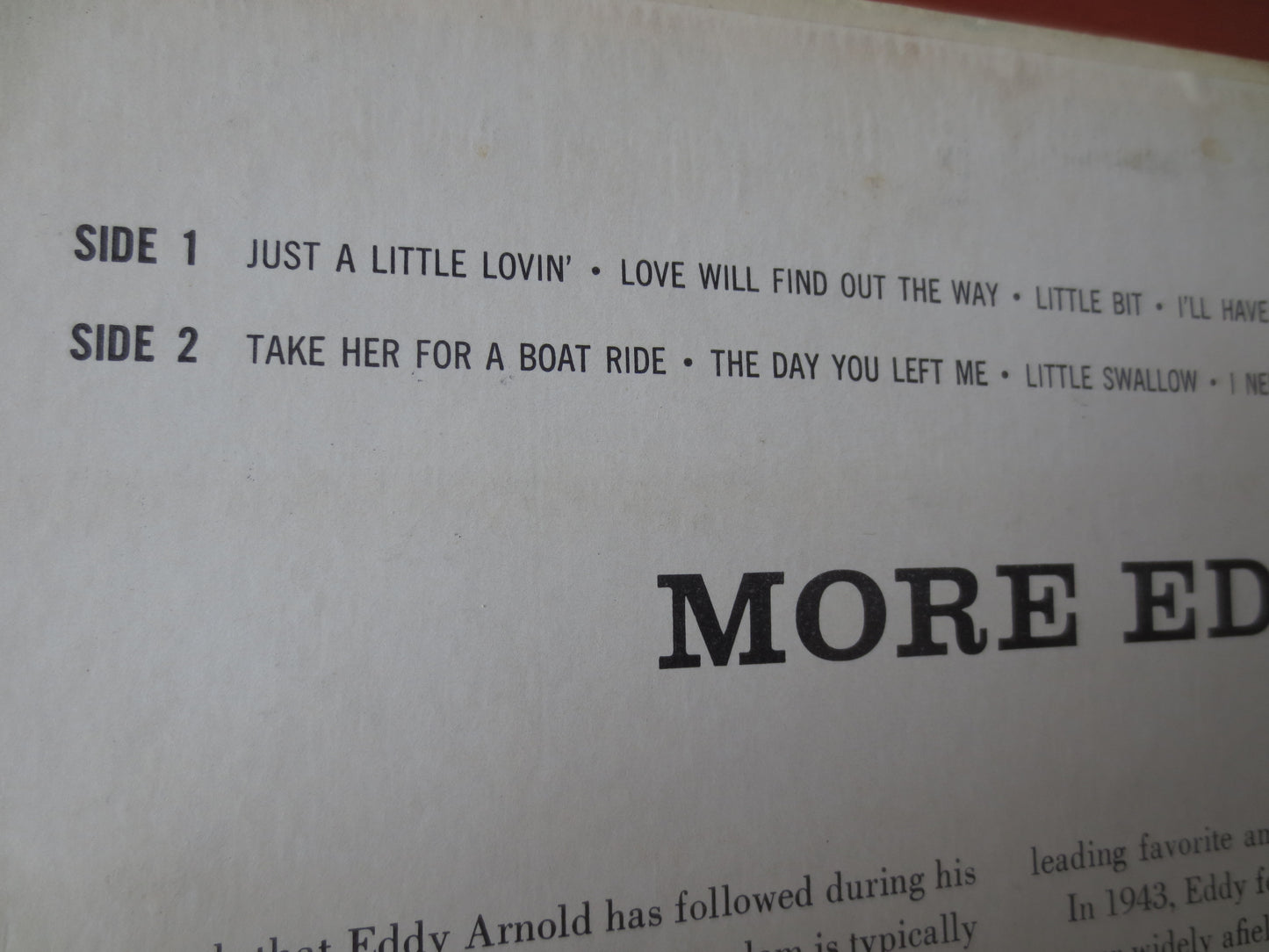 EDDY ARNOLD, MORE Eddy Arnold, Eddy Arnold Album, Eddy Arnold Vinyl, Eddy Arnold Lp, Vintage Vinyl, Lps, 1960 Albums