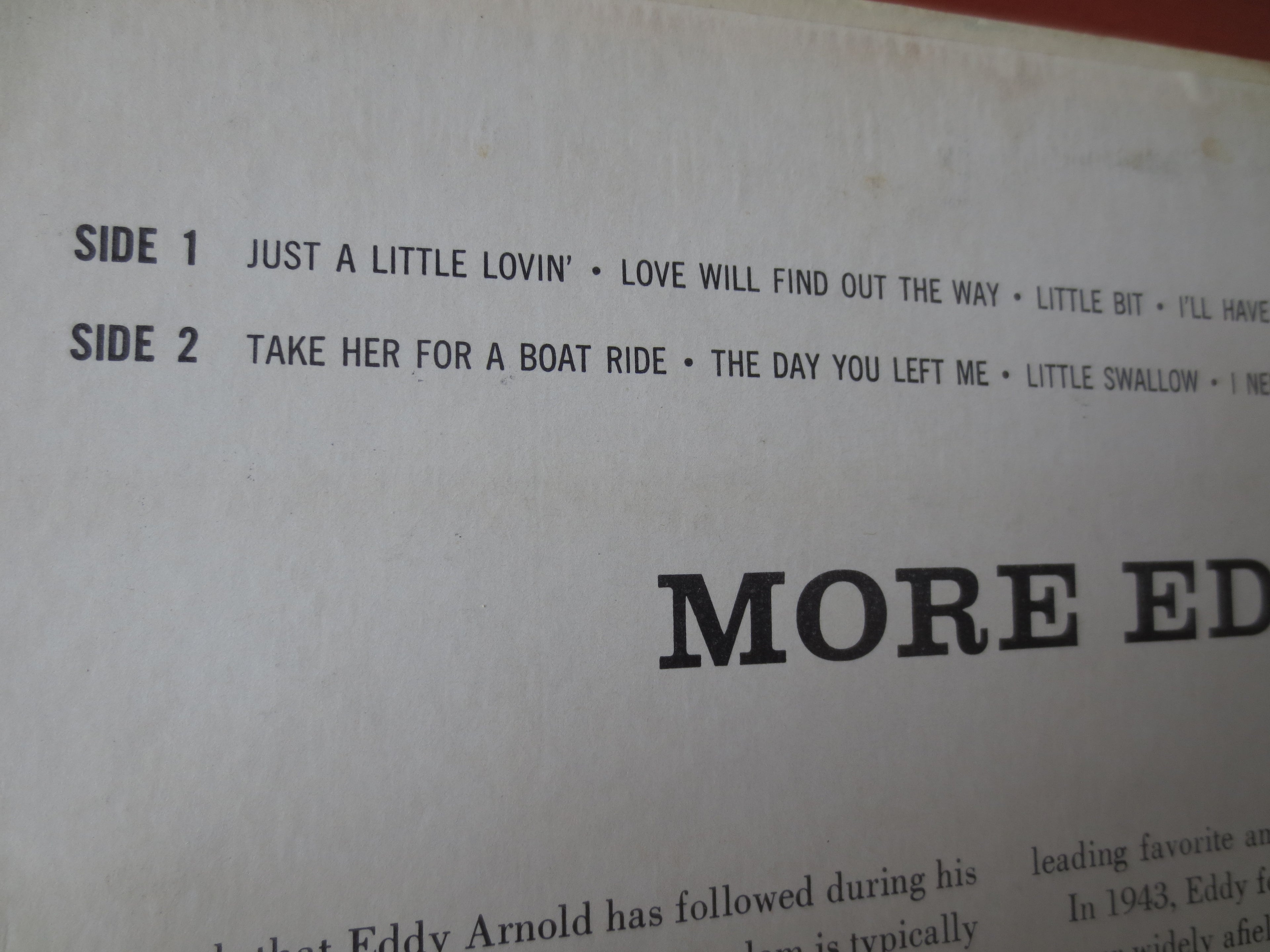 Eddy Arnold – More Eddy Arnold (1960) Vinyl LP