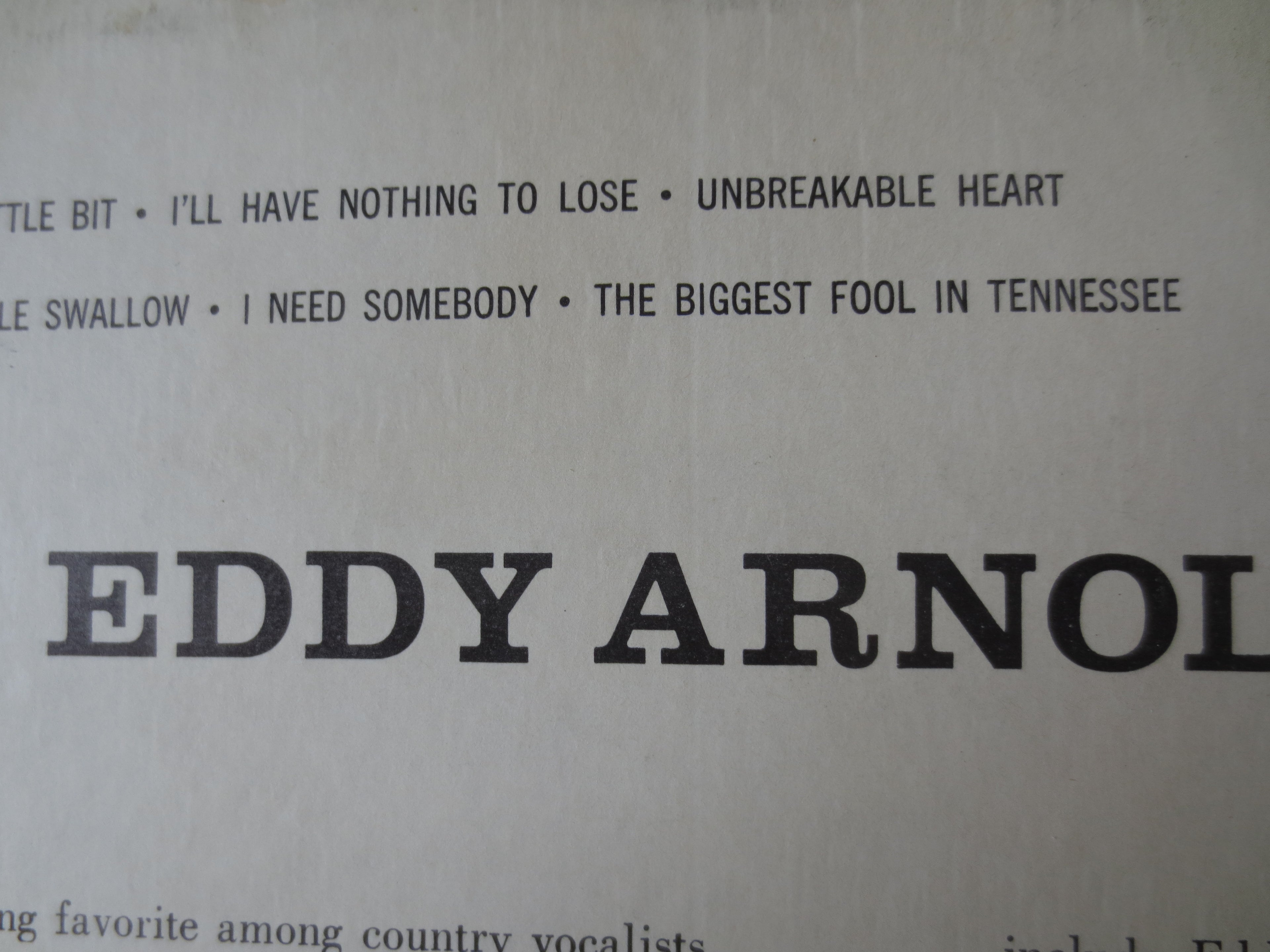 Eddy Arnold – More Eddy Arnold (1960) Vinyl LP