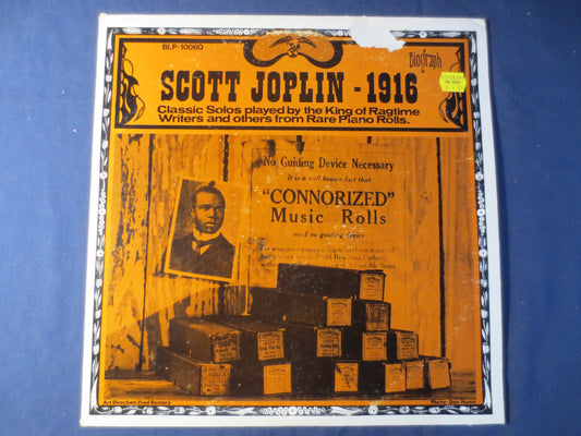 SCOTT JOPLIN, 1916 PIANO Rolls, Ragtime Records, Honky Tonk Record, Vintage Vinyl, Record Vinyl, Vinyl Record, 1971 Records