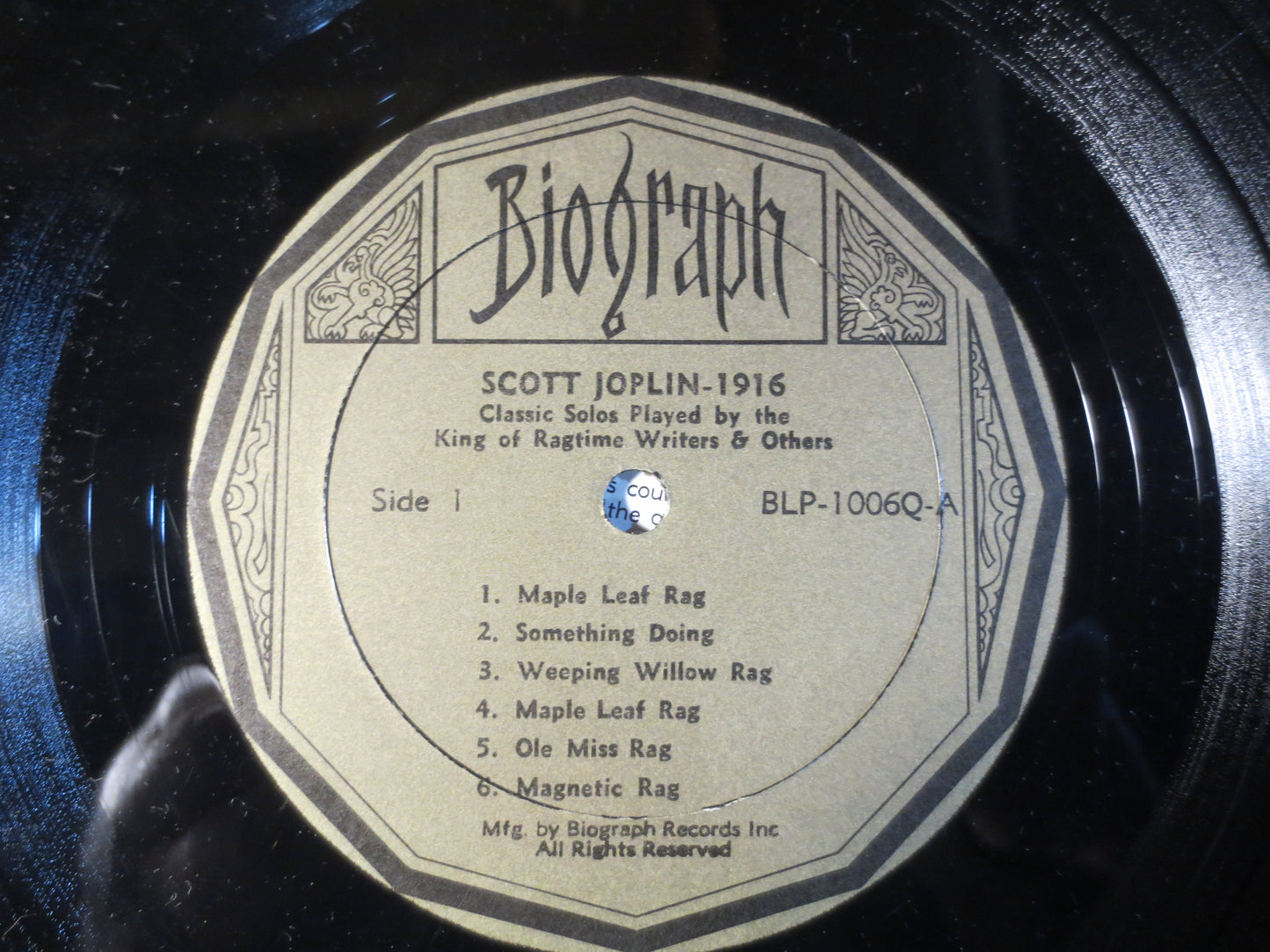 SCOTT JOPLIN, 1916 PIANO Rolls, Ragtime Records, Honky Tonk Record, Vintage Vinyl, Record Vinyl, Vinyl Record, 1971 Records