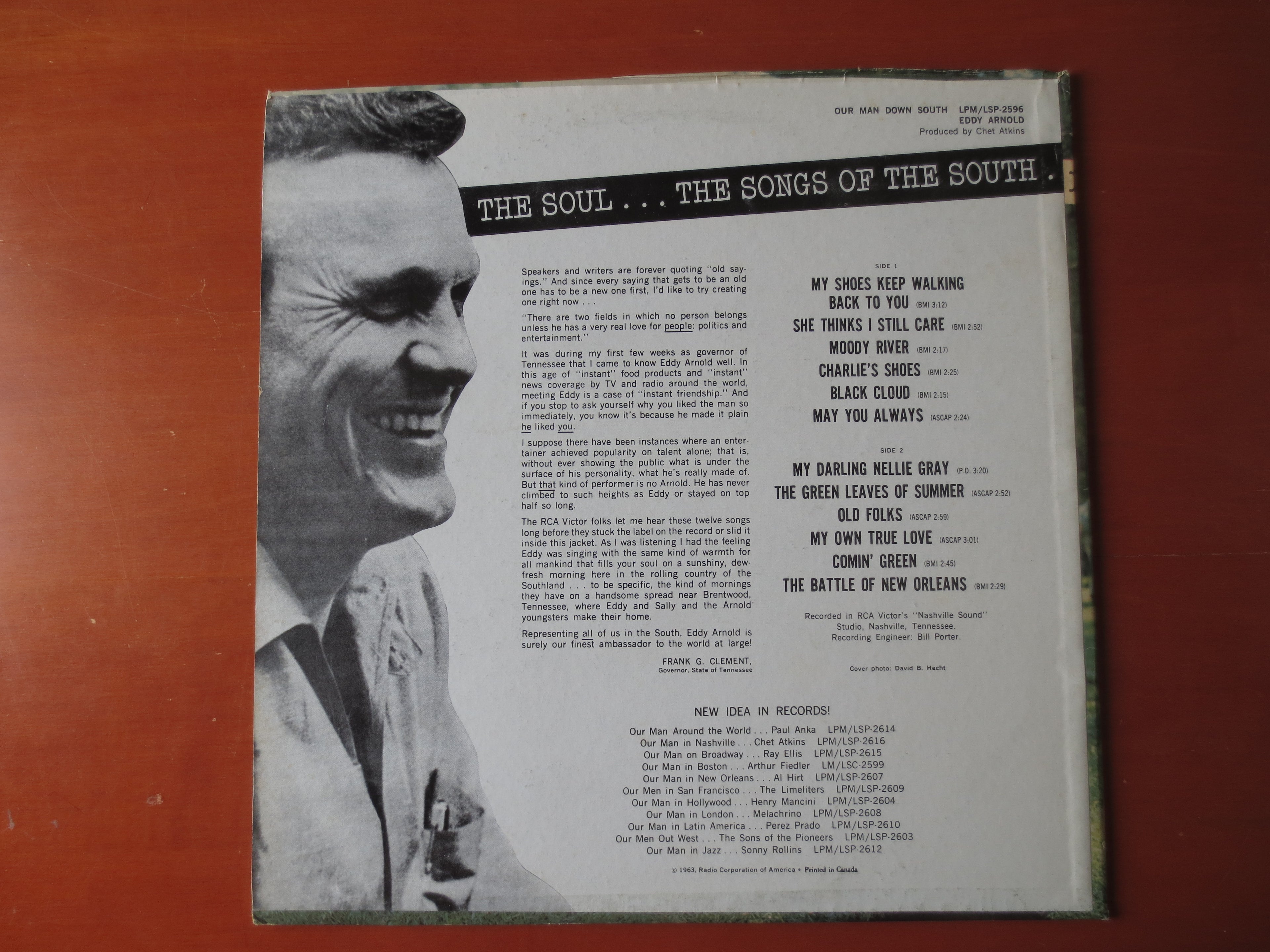 Eddy Arnold – Our Man Down South (1963) Vinyl LP