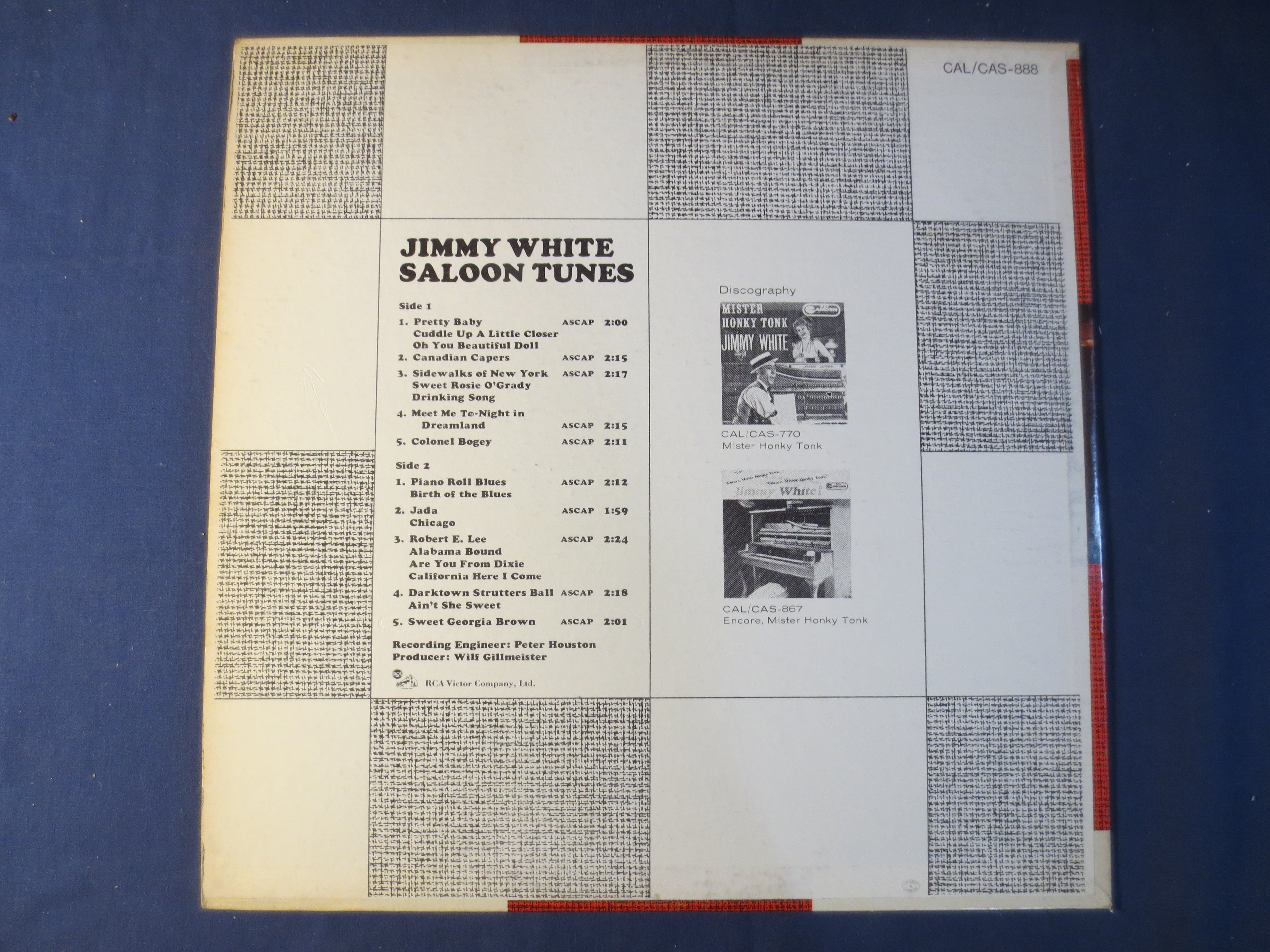 Jimmy White – Saloon Tunes (1965) Vinyl LP