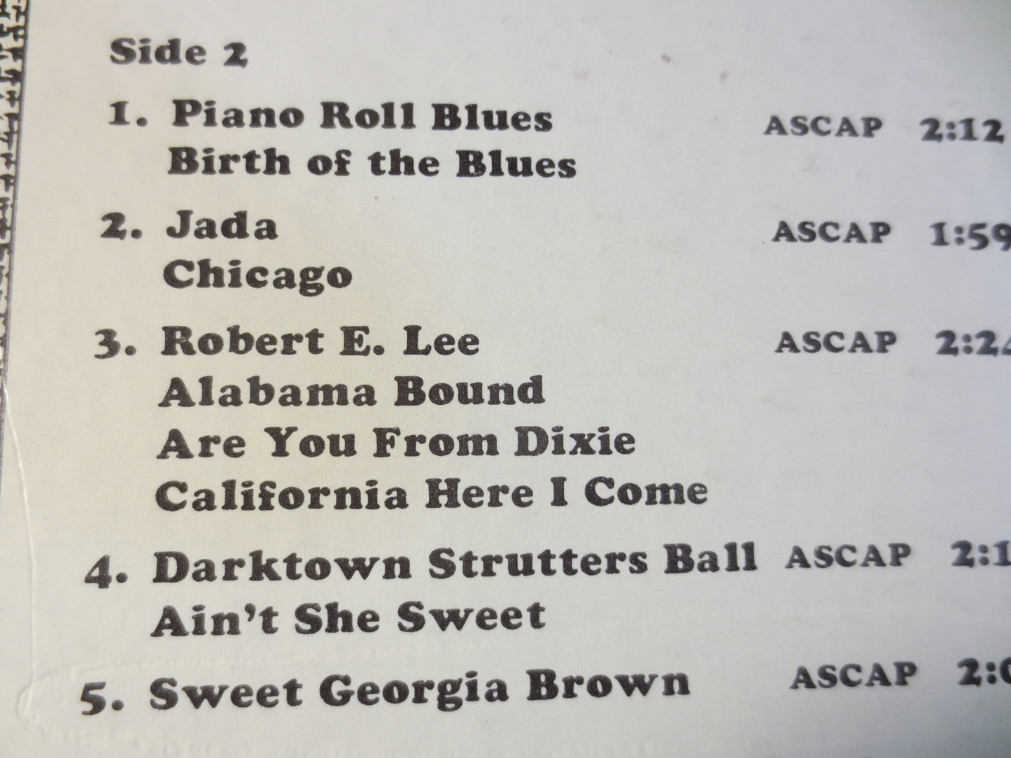 JIMMY WHITE, SALOON Tunes, Ragtime Records, Honky Tonk Records, Vintage Vinyl, Record Vinyl, Vinyl Record, Lp, 1965 Records