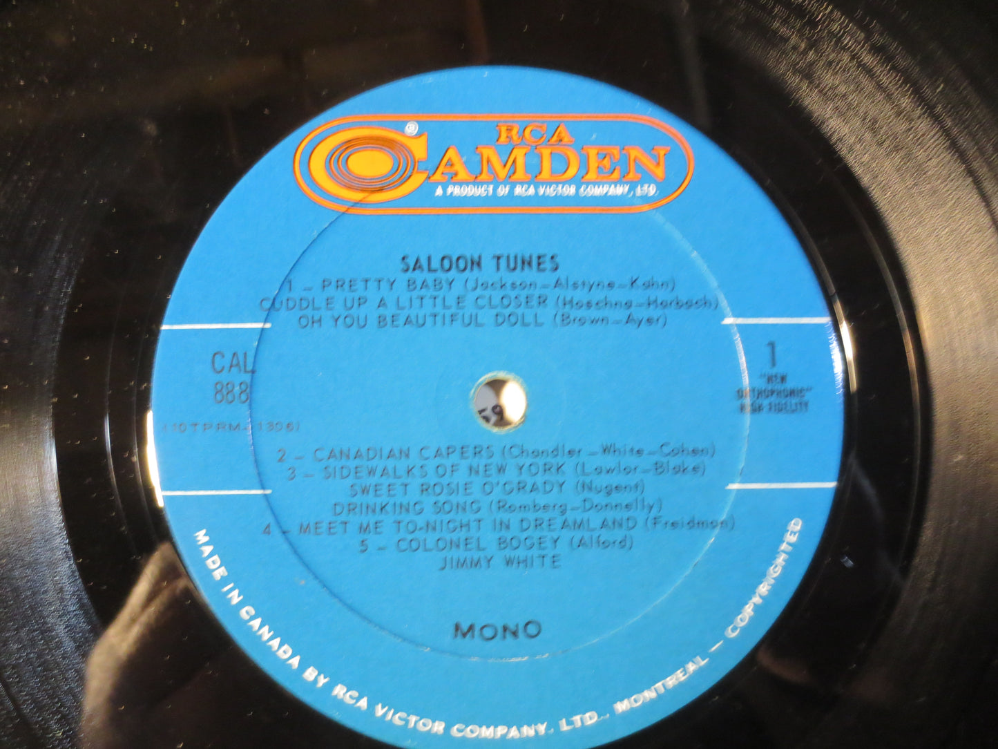 JIMMY WHITE, SALOON Tunes, Ragtime Records, Honky Tonk Records, Vintage Vinyl, Record Vinyl, Vinyl Record, Lp, 1965 Records