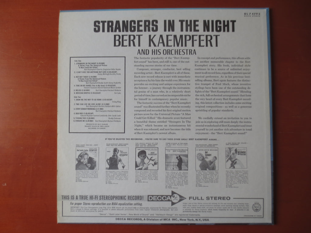 Bert Kaempfert – Strangers in the Night (1966) Vinyl LP