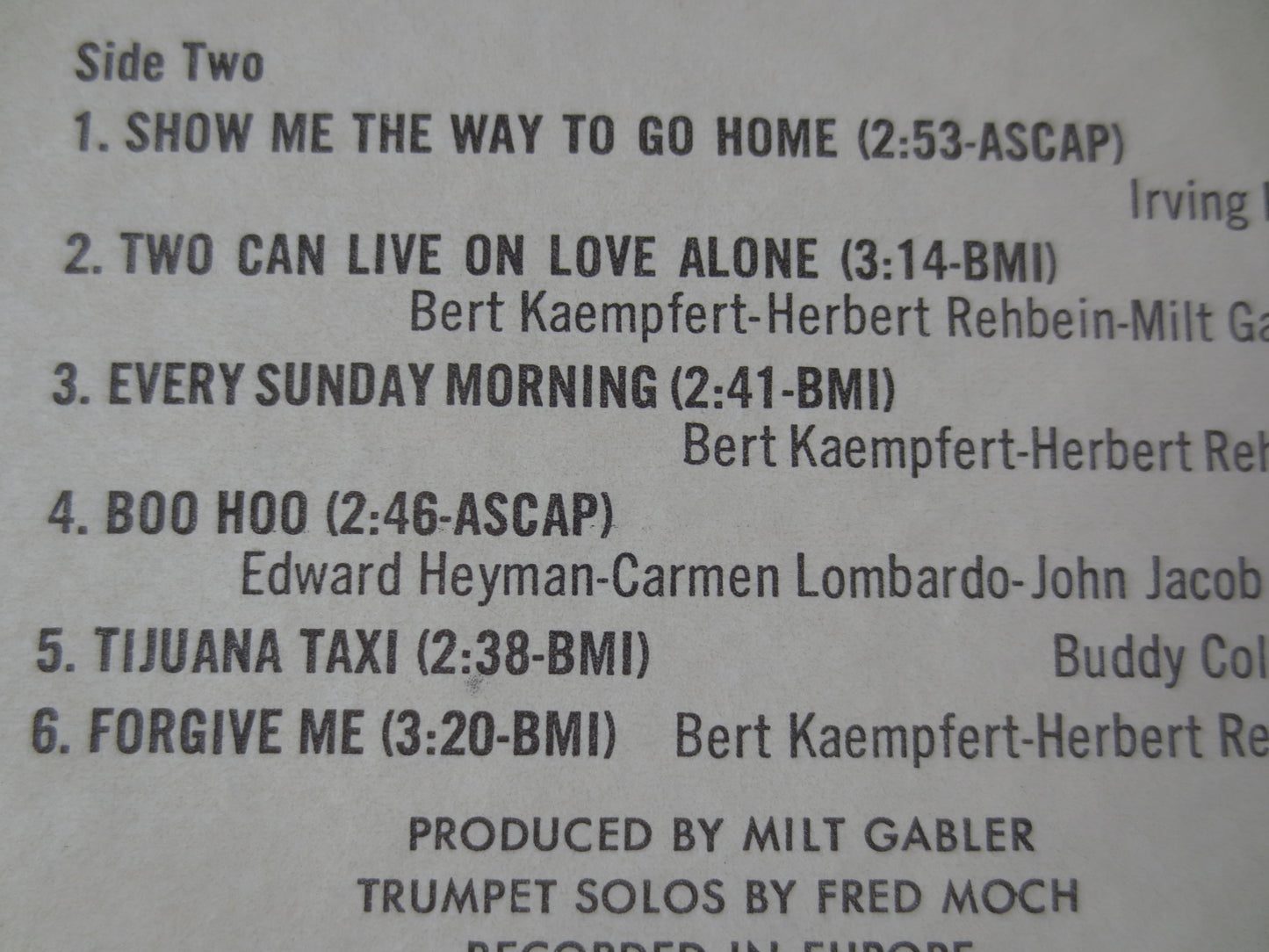 BERT KAEMPFERT, STRANGERS in the Night, Bert Kaempfert Album, Jazz Records, Jazz Album, Bert Kaempfert Music, 1966 Records