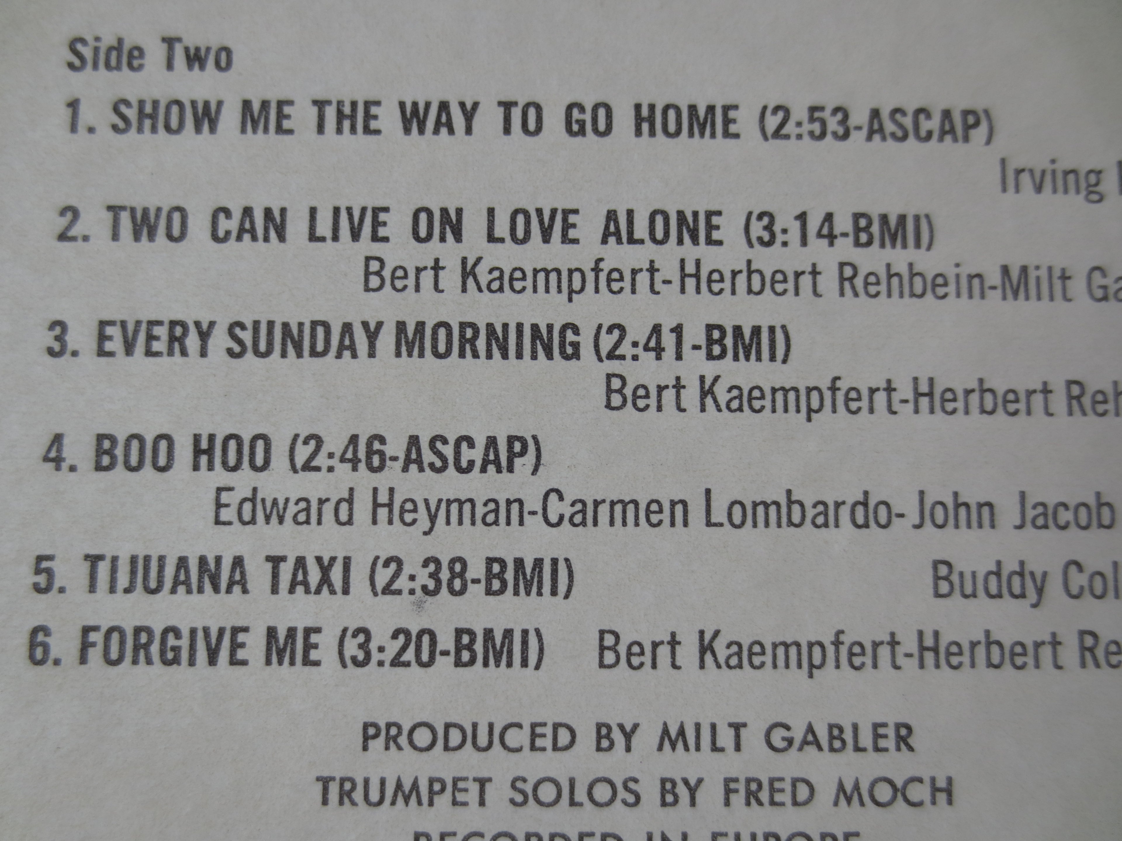 Bert Kaempfert – Strangers in the Night (1966) Vinyl LP