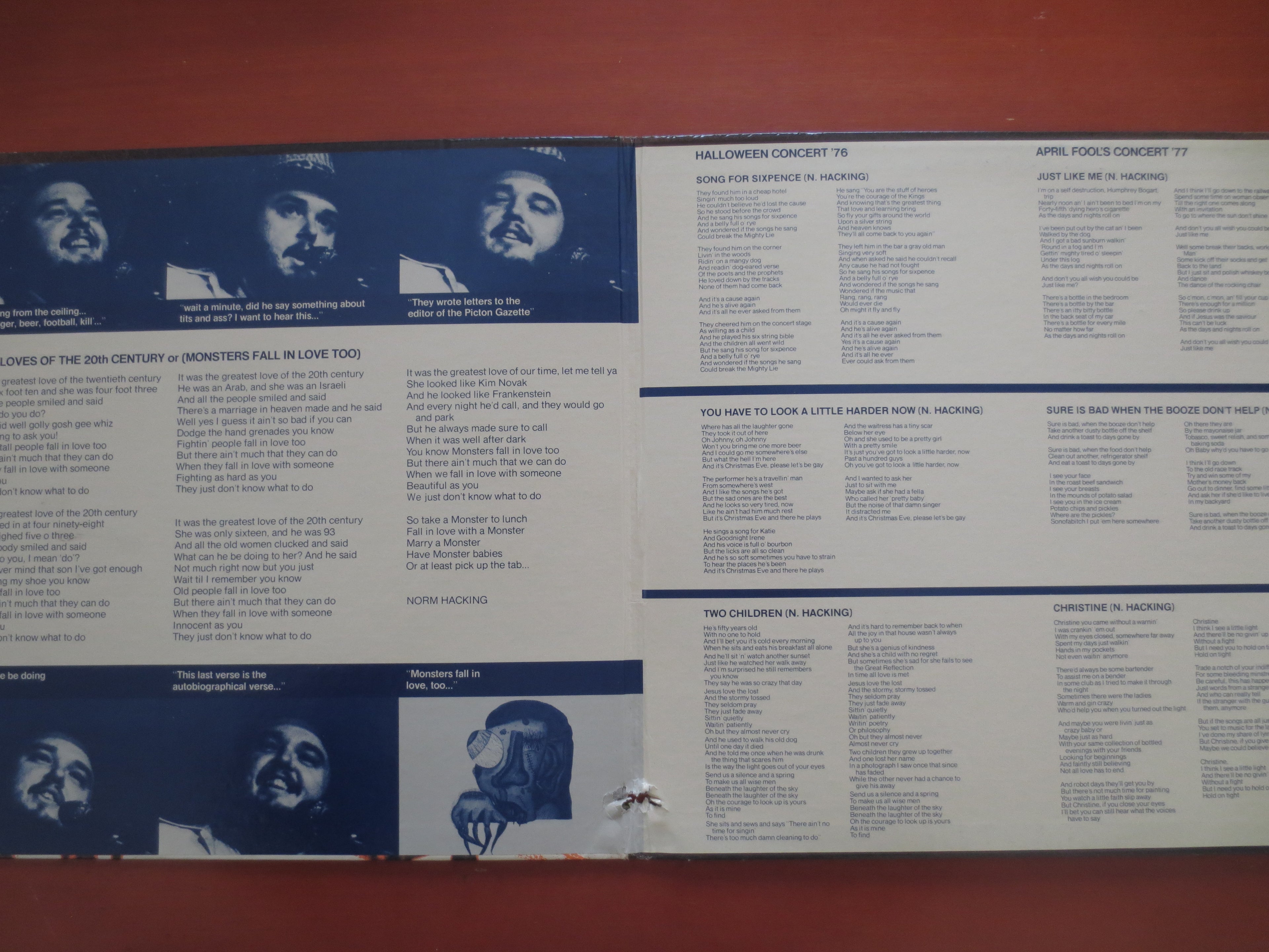 Norm Hacking – Norm Hacking Live (1977) Vinyl LP