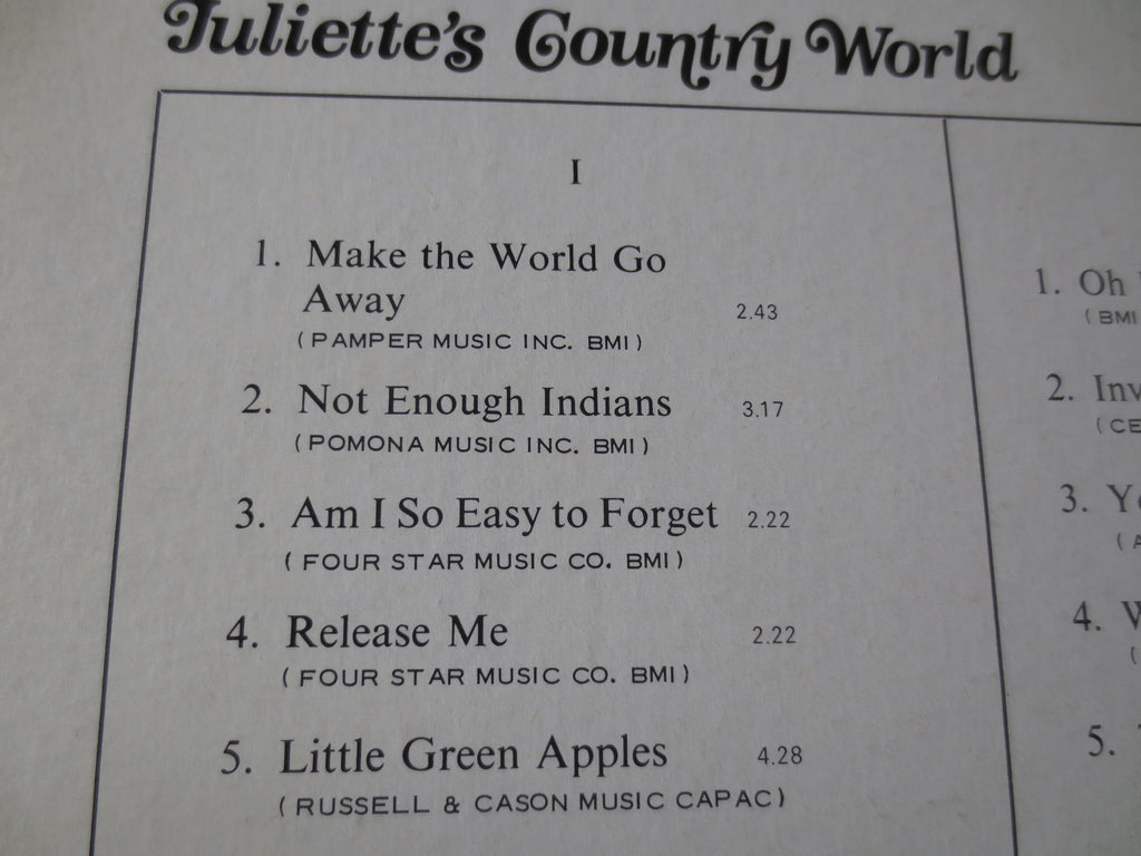 Juliette – Country World (1969) Vinyl LP