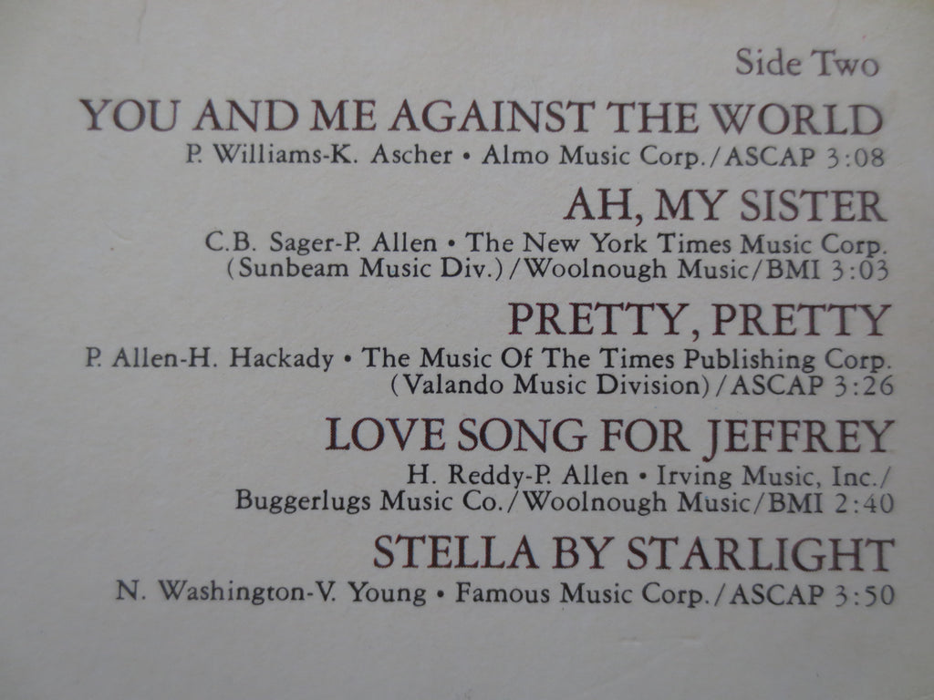 Helen Reddy – Love Song for Jeffrey (1974) Vinyl LP