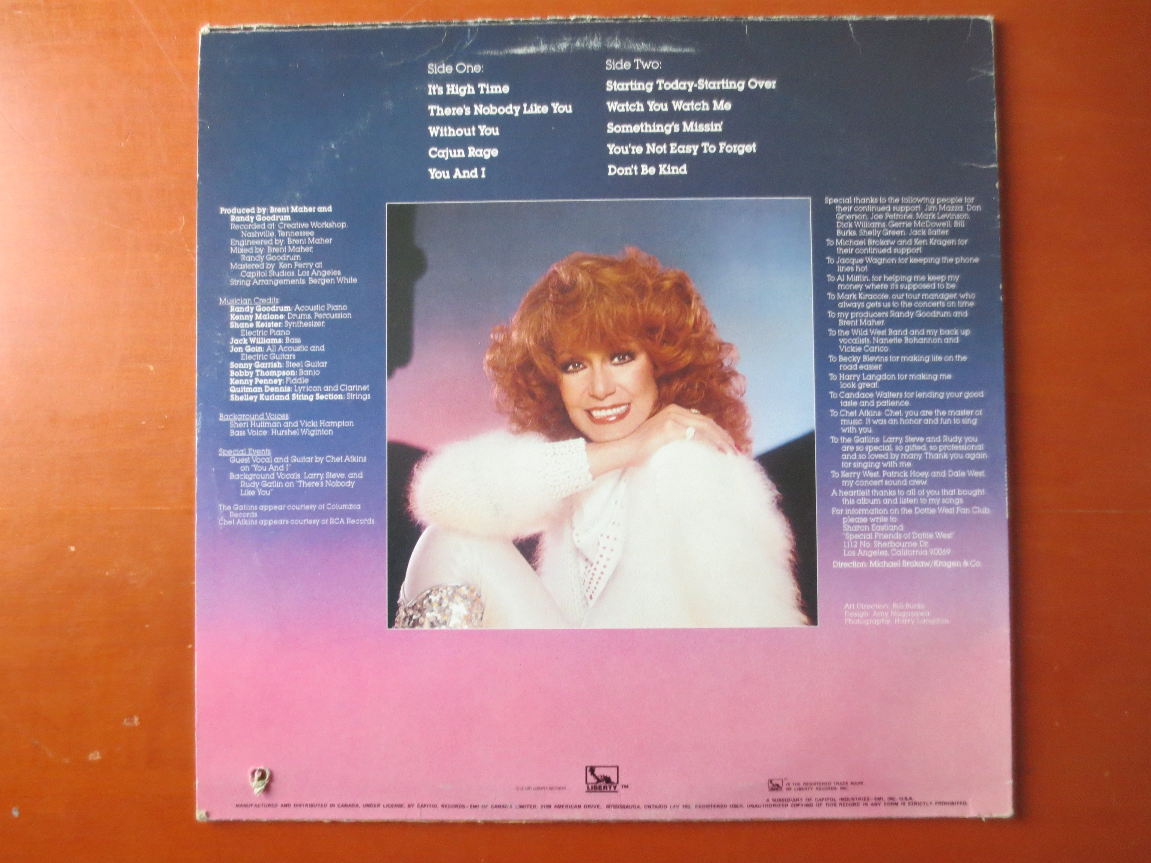 Dottie West – High Times (1981) Vinyl LP