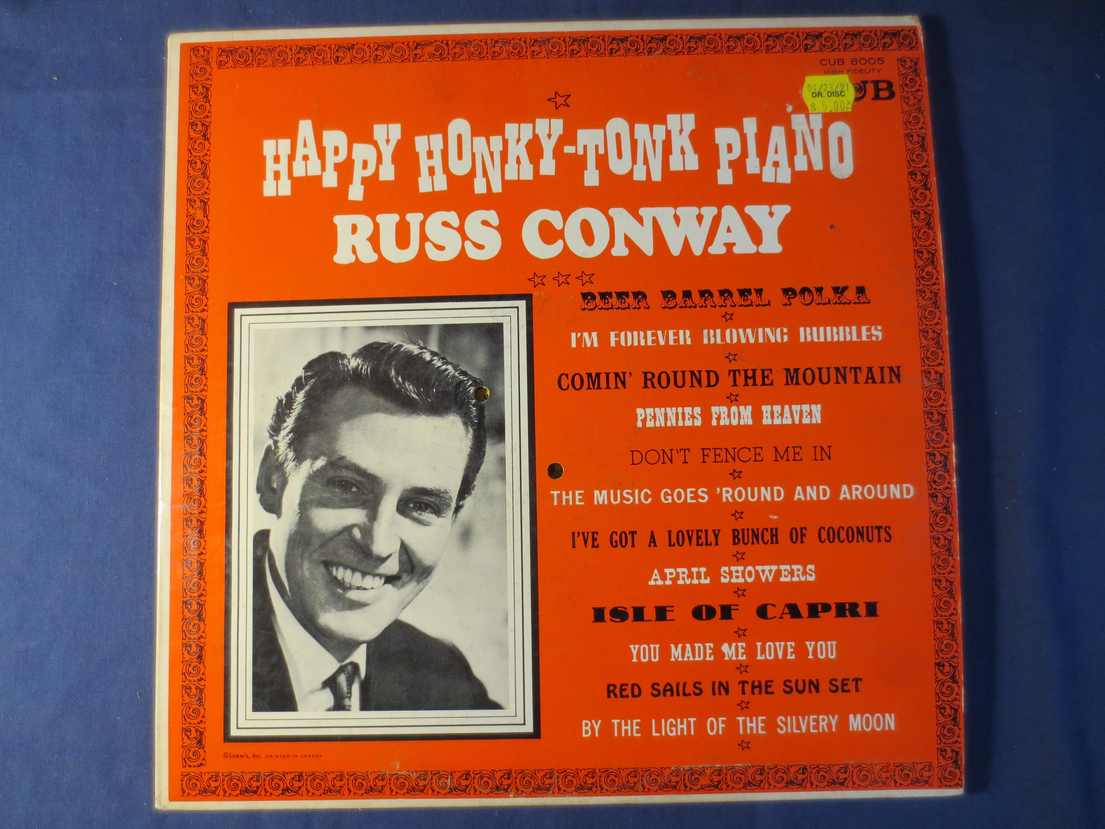 Russ Conway – Happy Honky Tonk Piano (1959) Vinyl LP