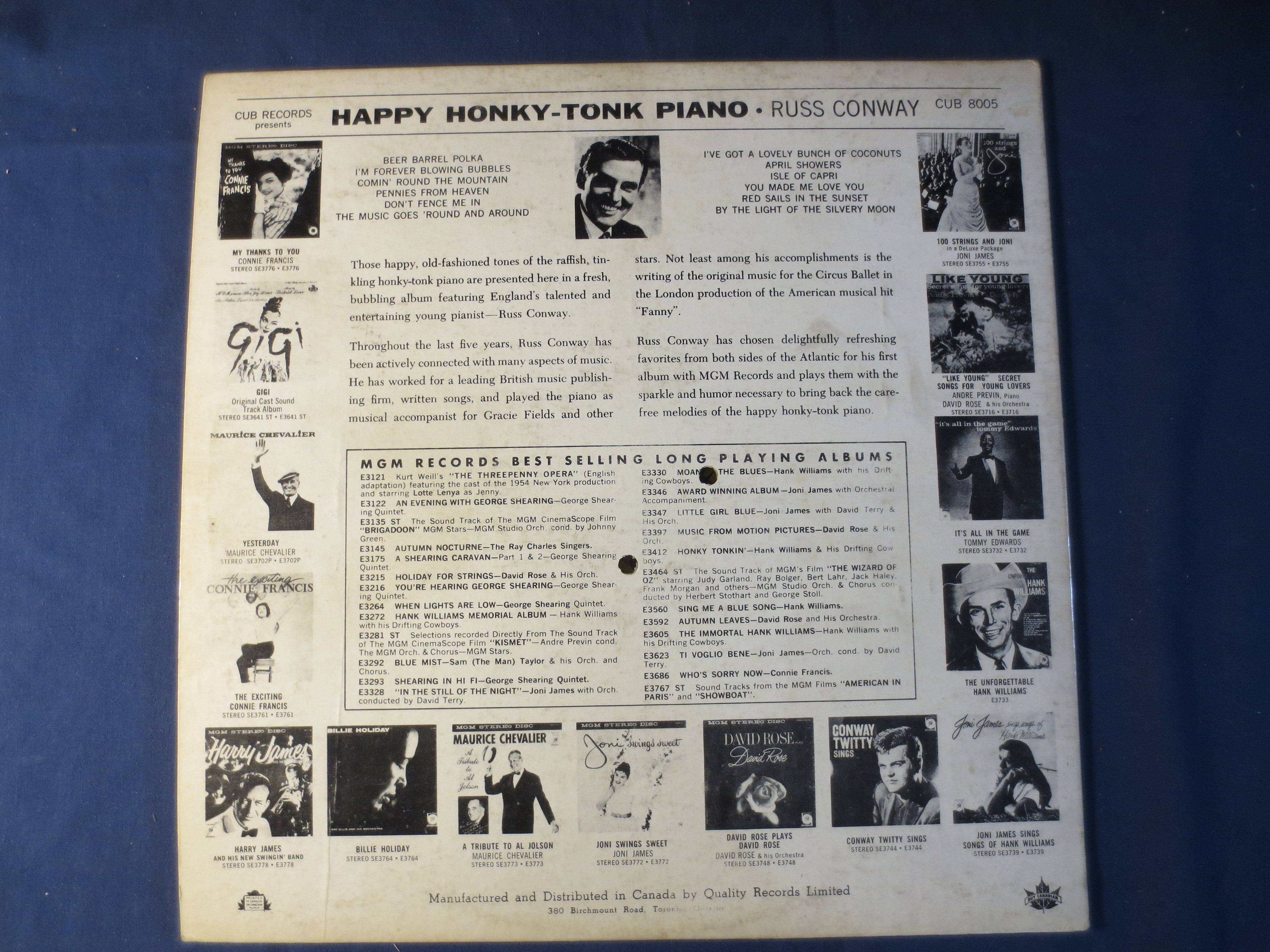 Russ Conway – Happy Honky Tonk Piano (1959) Vinyl LP