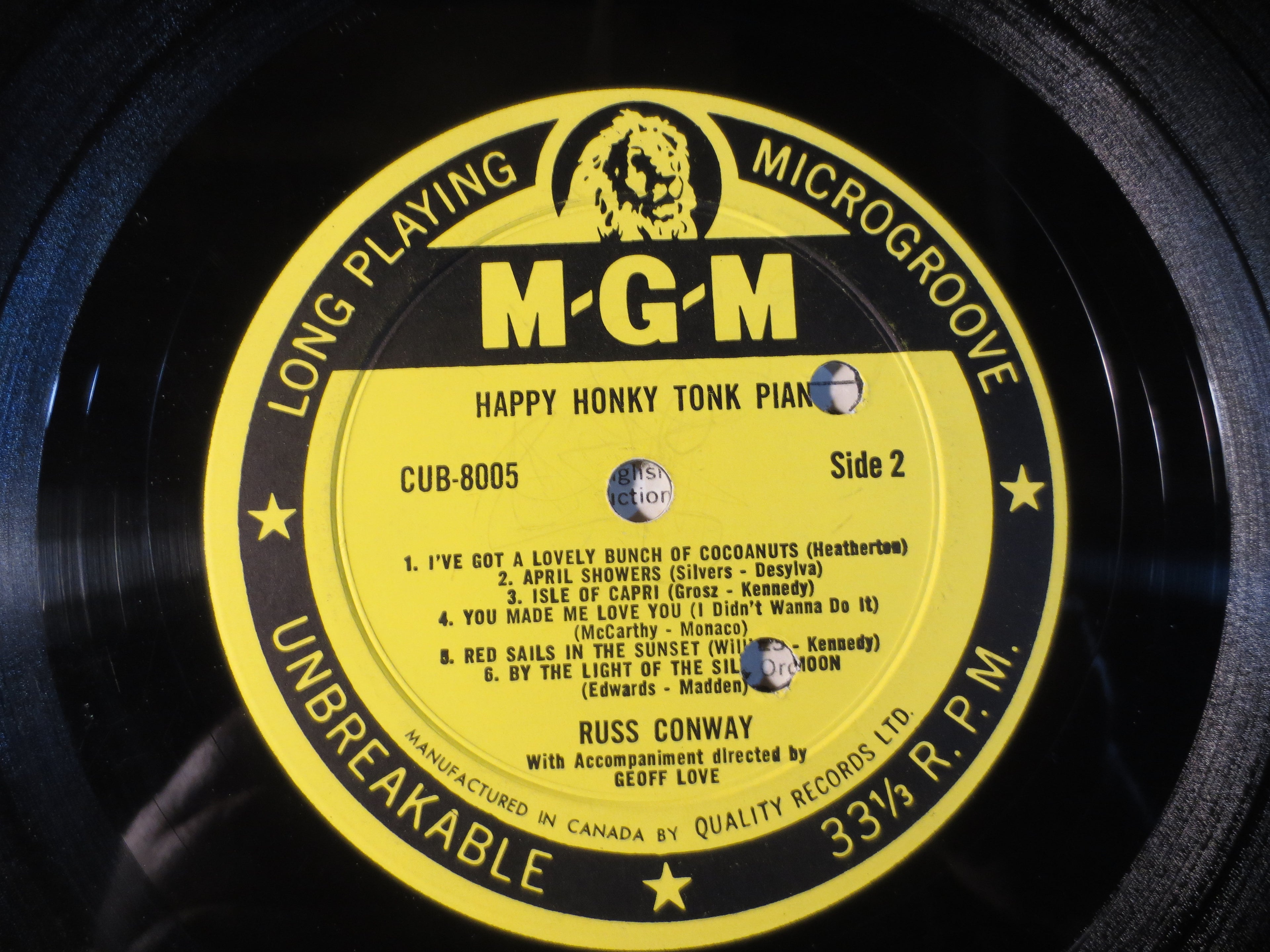 Russ Conway – Happy Honky Tonk Piano (1959) Vinyl LP