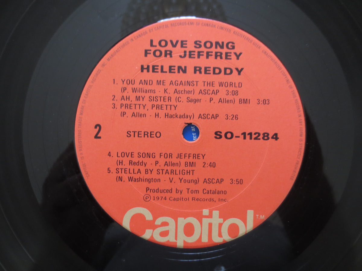 Helen Reddy – Love Song for Jeffrey (1974) Vinyl LP