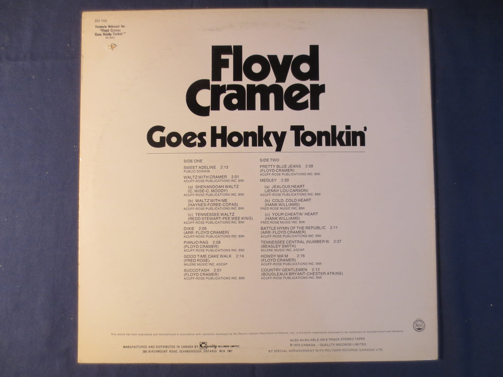 Floyd Cramer – Floyd Cramer Goes Honky Tonkin' (1975) Vinyl LP