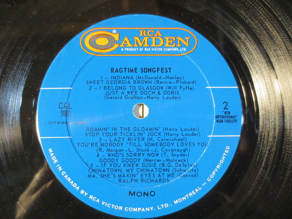 Ralph Richards – Ragtime Songfest (1966) Vinyl LP