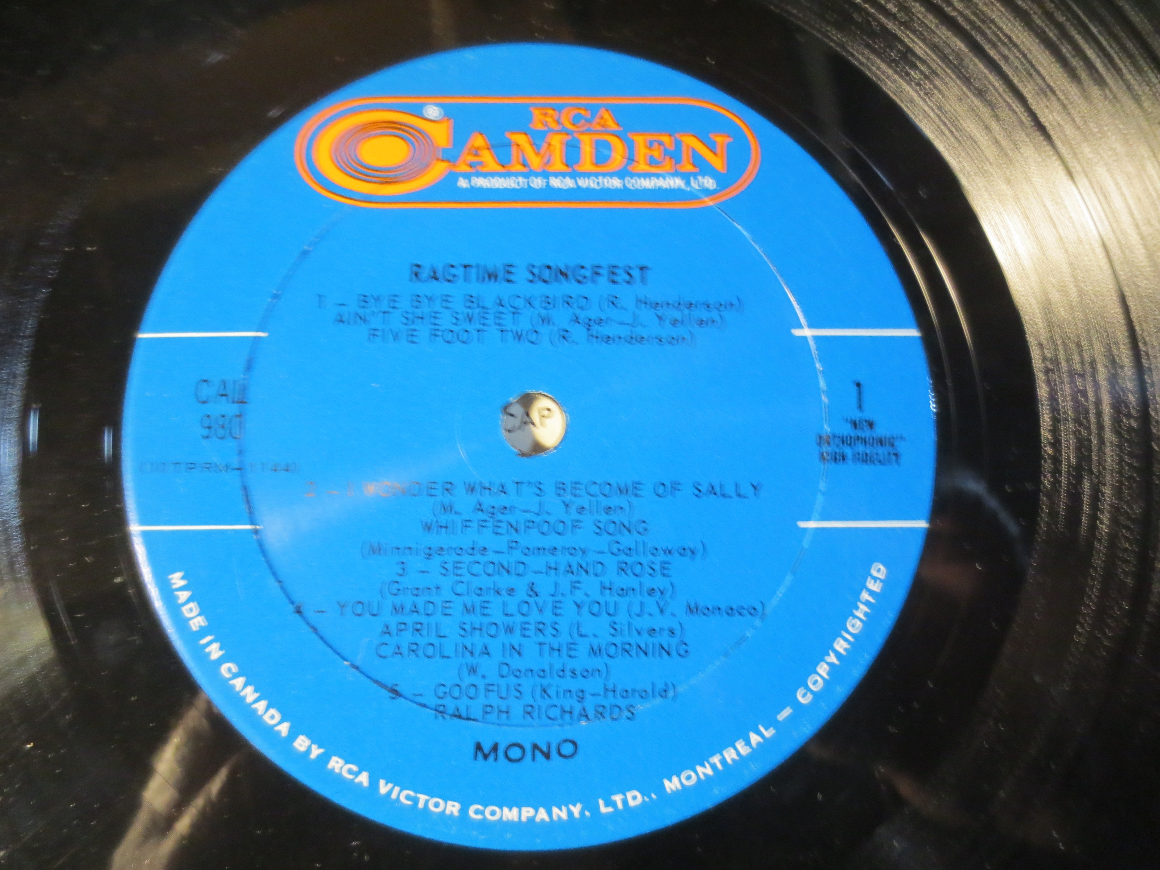 Ralph Richards – Ragtime Songfest (1966) Vinyl LP