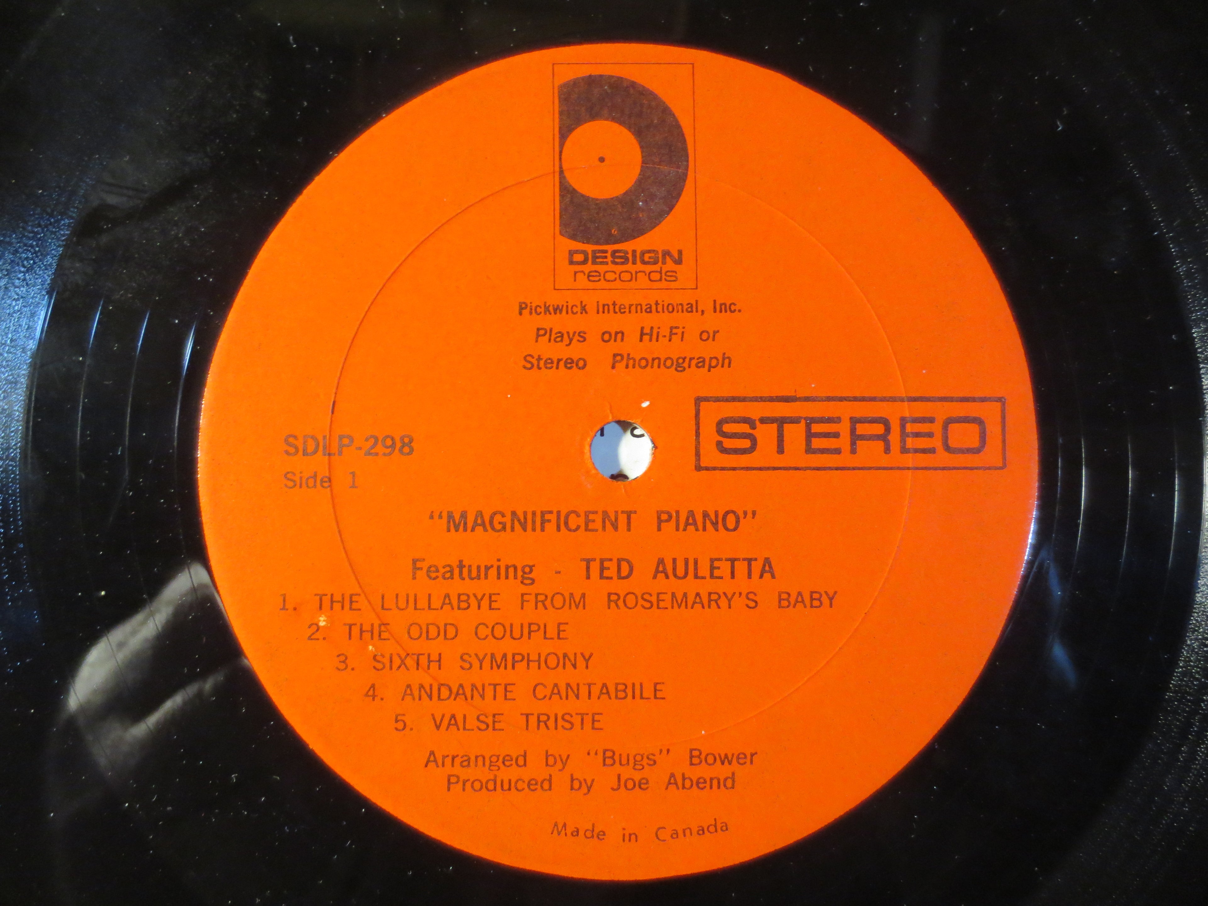 Ted Auletta – The Magnificent Piano (Vinyl LP)