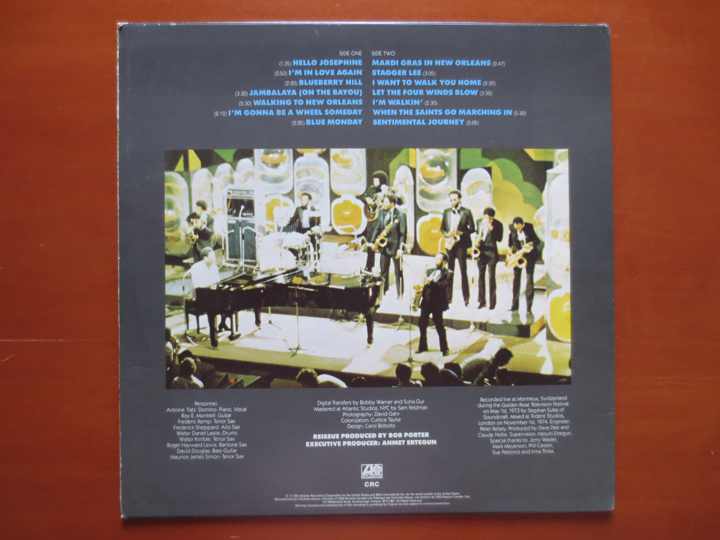 FATS DOMINO, LIVE at Montreux, Fats Domino Album, Fats Domino Vinyl, Fats Domino Lp, Vintage Vinyl, Lp, 1987 Records