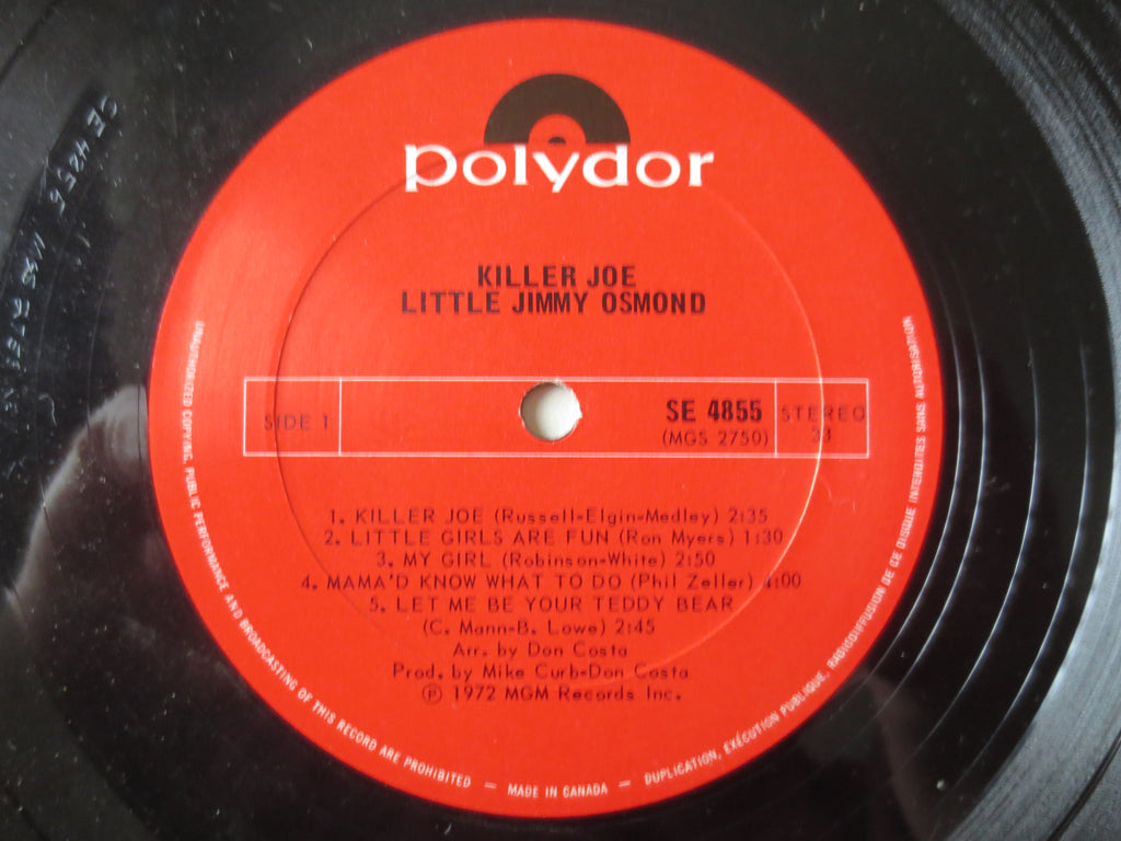 Jimmy Osmond – Killer Joe (1972) Vinyl LP