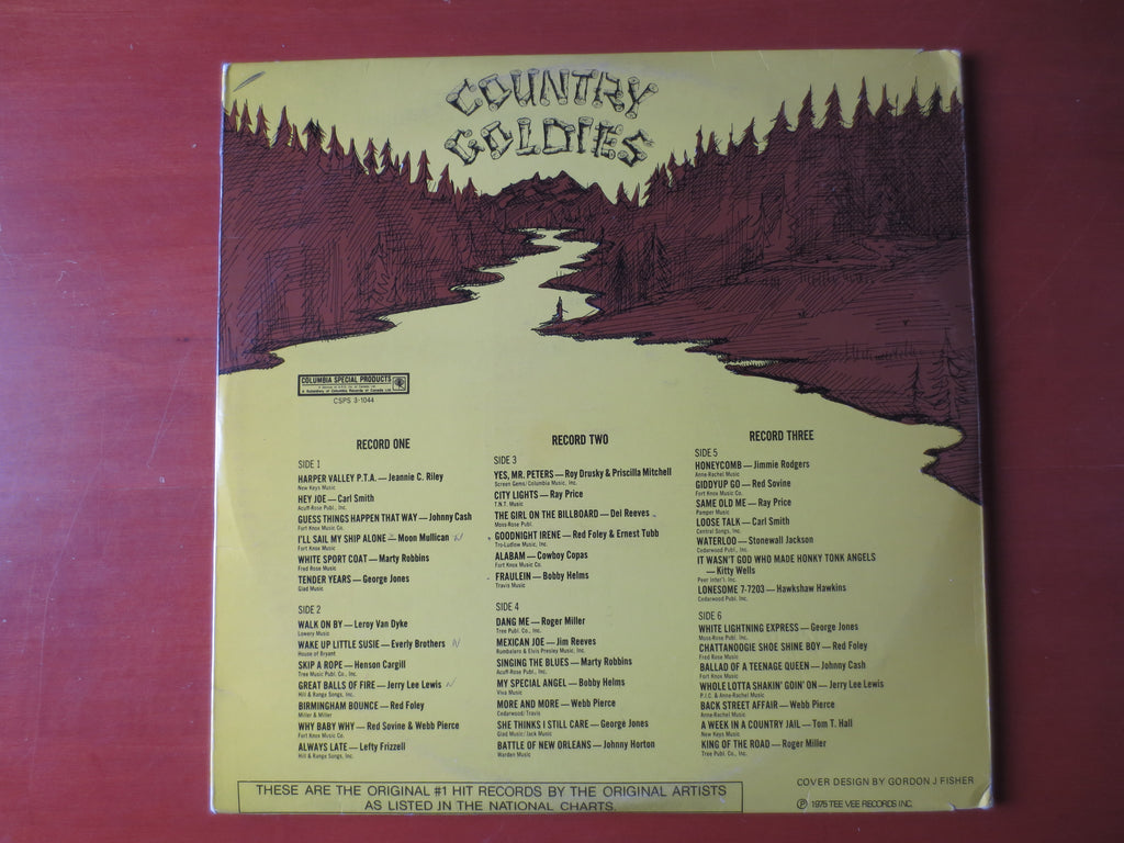 Various Artists – 40 #1 Country Goldies (Tee Vee 3-Record Set, 1975) Vinyl LP
