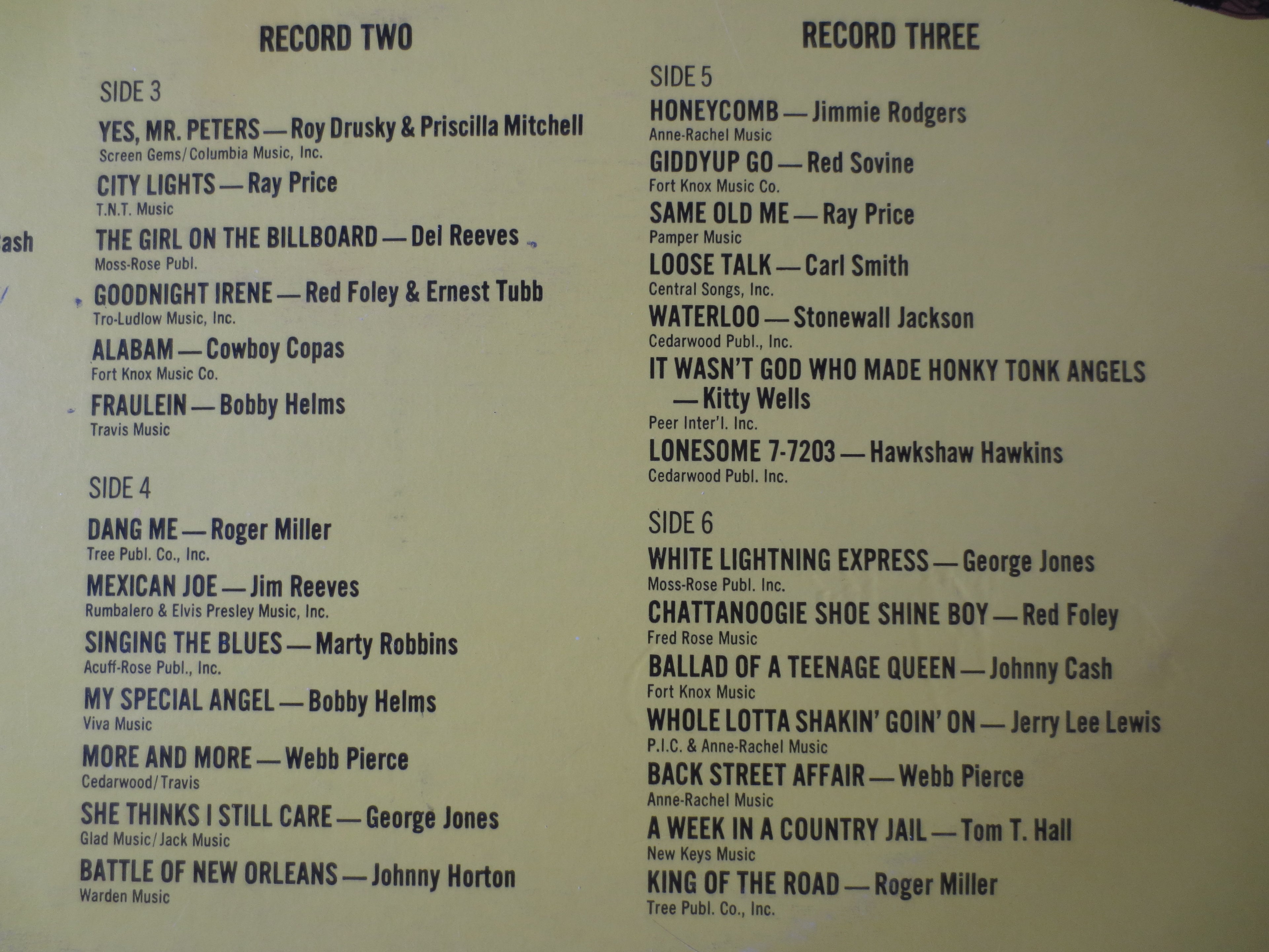 Various Artists – 40 #1 Country Goldies (Tee Vee 3-Record Set, 1975) Vinyl LP