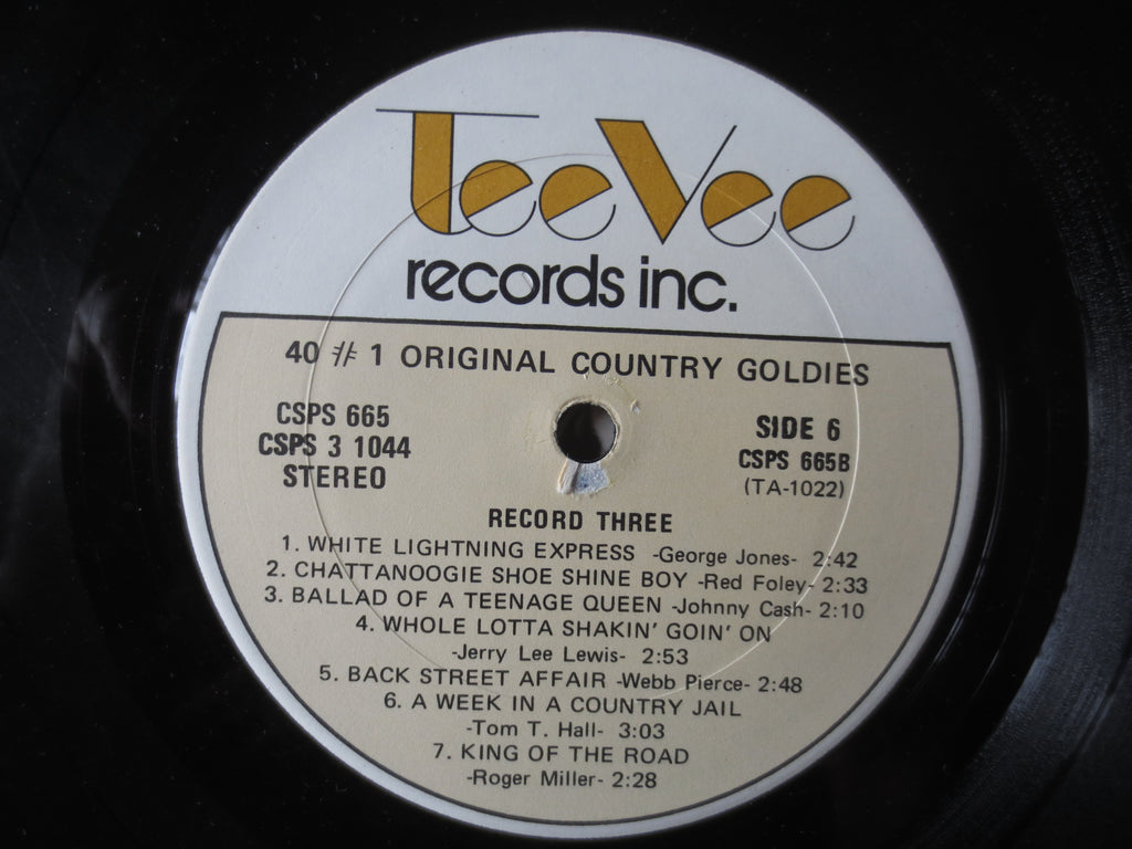 Various Artists – 40 #1 Country Goldies (Tee Vee 3-Record Set, 1975) Vinyl LP