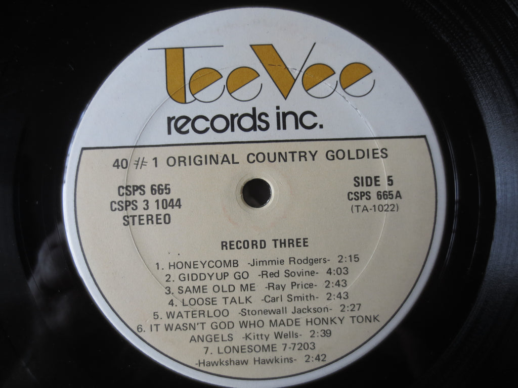 Various Artists – 40 #1 Country Goldies (Tee Vee 3-Record Set, 1975) Vinyl LP