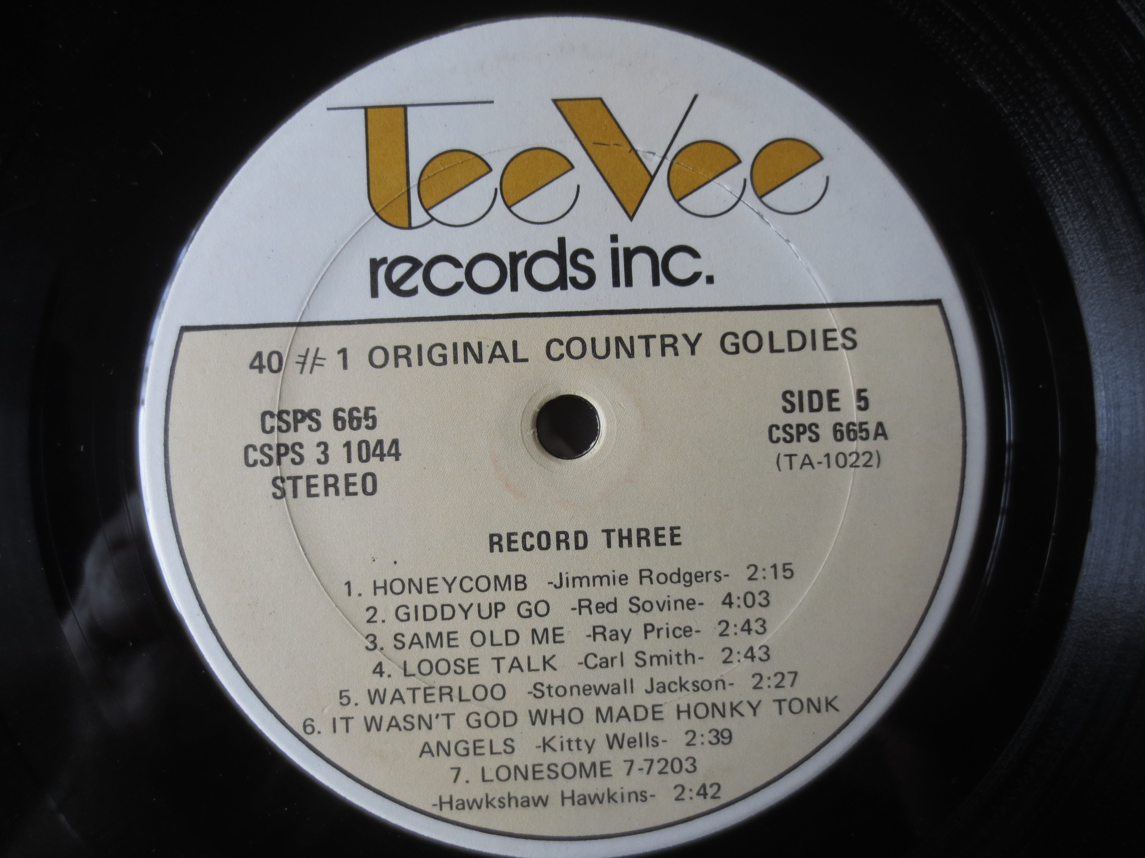 Various Artists – 40 #1 Country Goldies (Tee Vee 3-Record Set, 1975) Vinyl LP