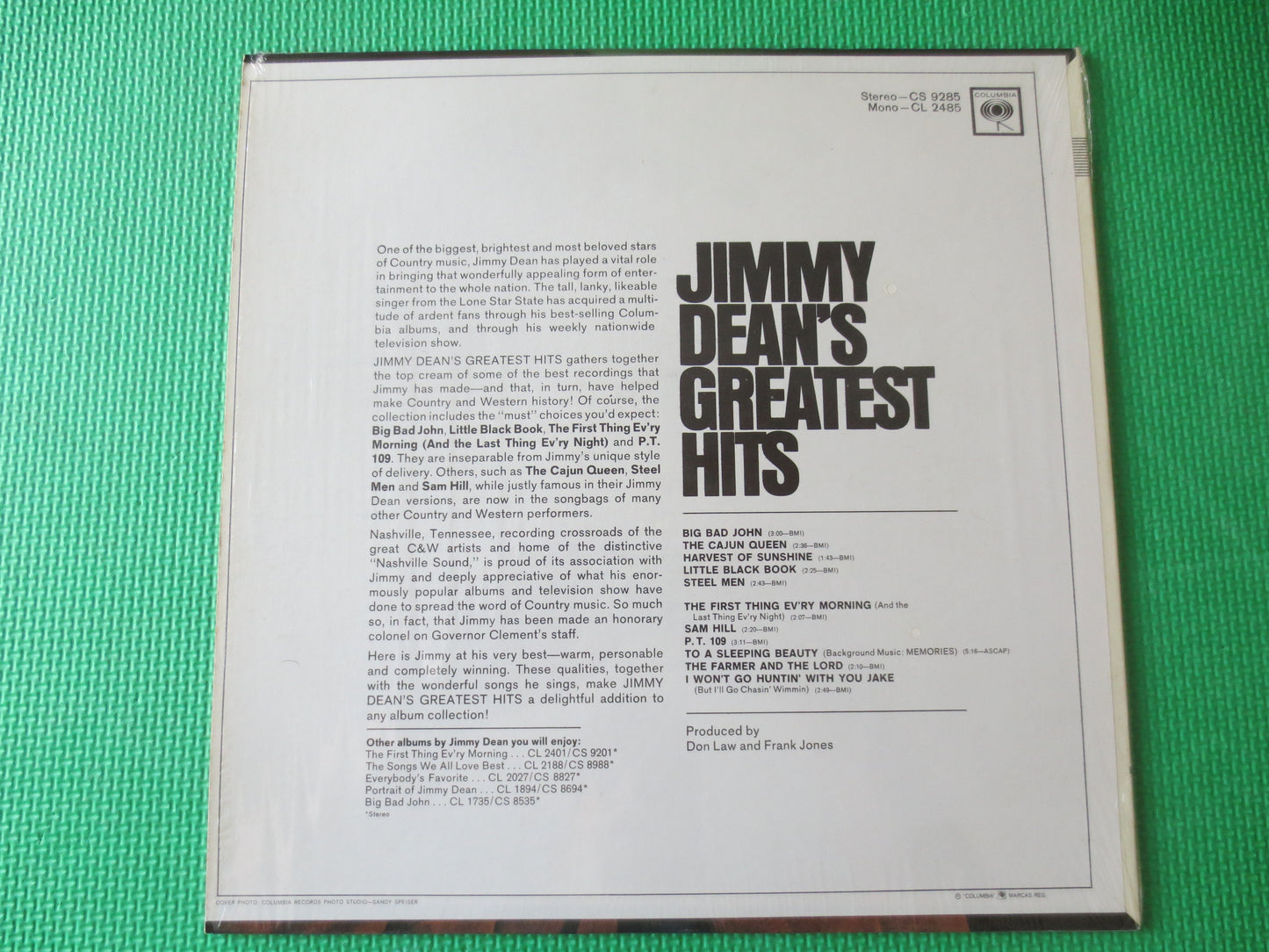 JIMMY DEAN Record, GREATEST Hits, Jimmy Dean Vinyl, Jimmy Dean Album, Vinyl Record, Jimmy Dean Lp, Vinyl lps, 1966 Records