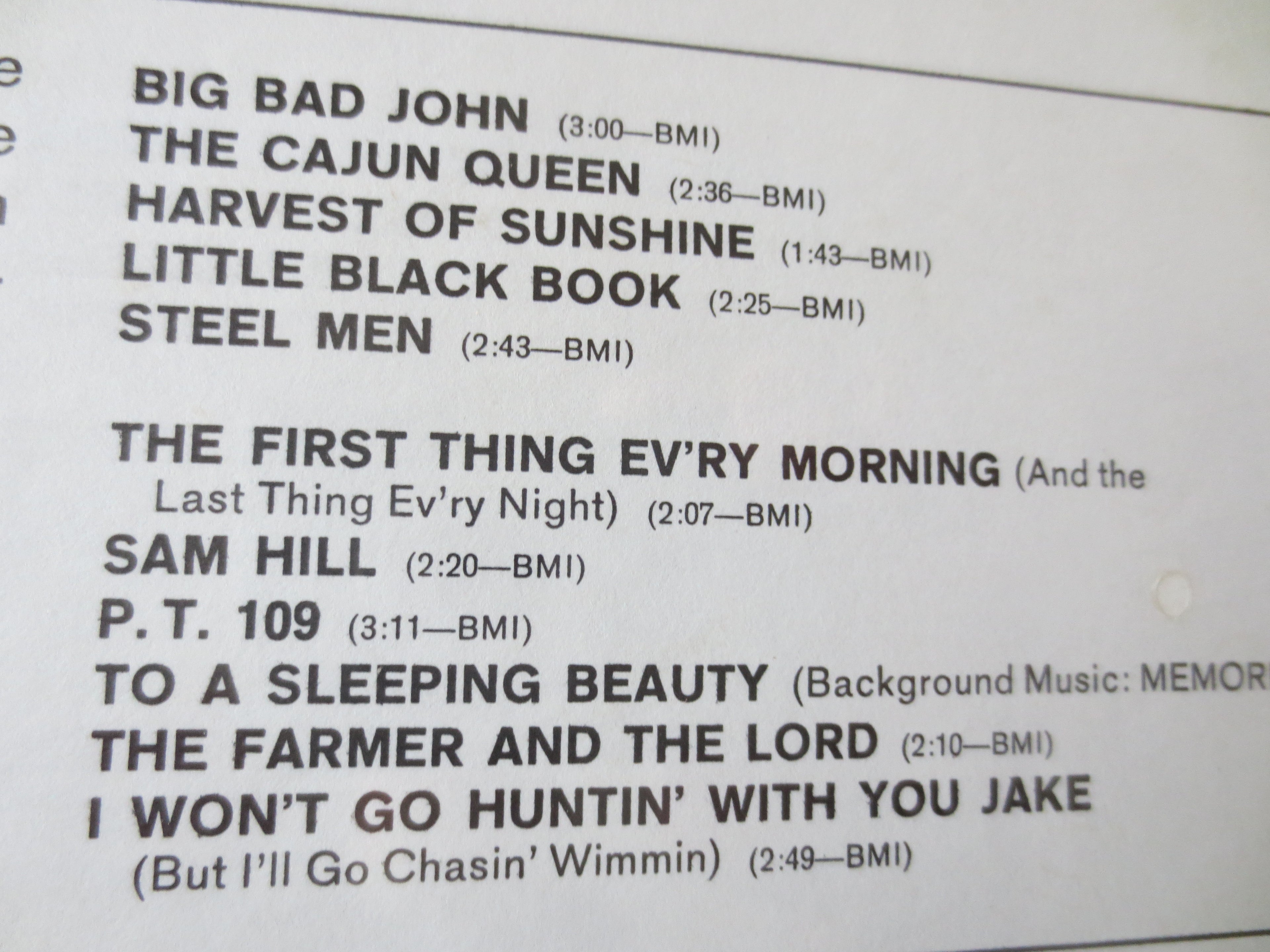 Jimmy Dean – Greatest Hits (1966) Vinyl LP