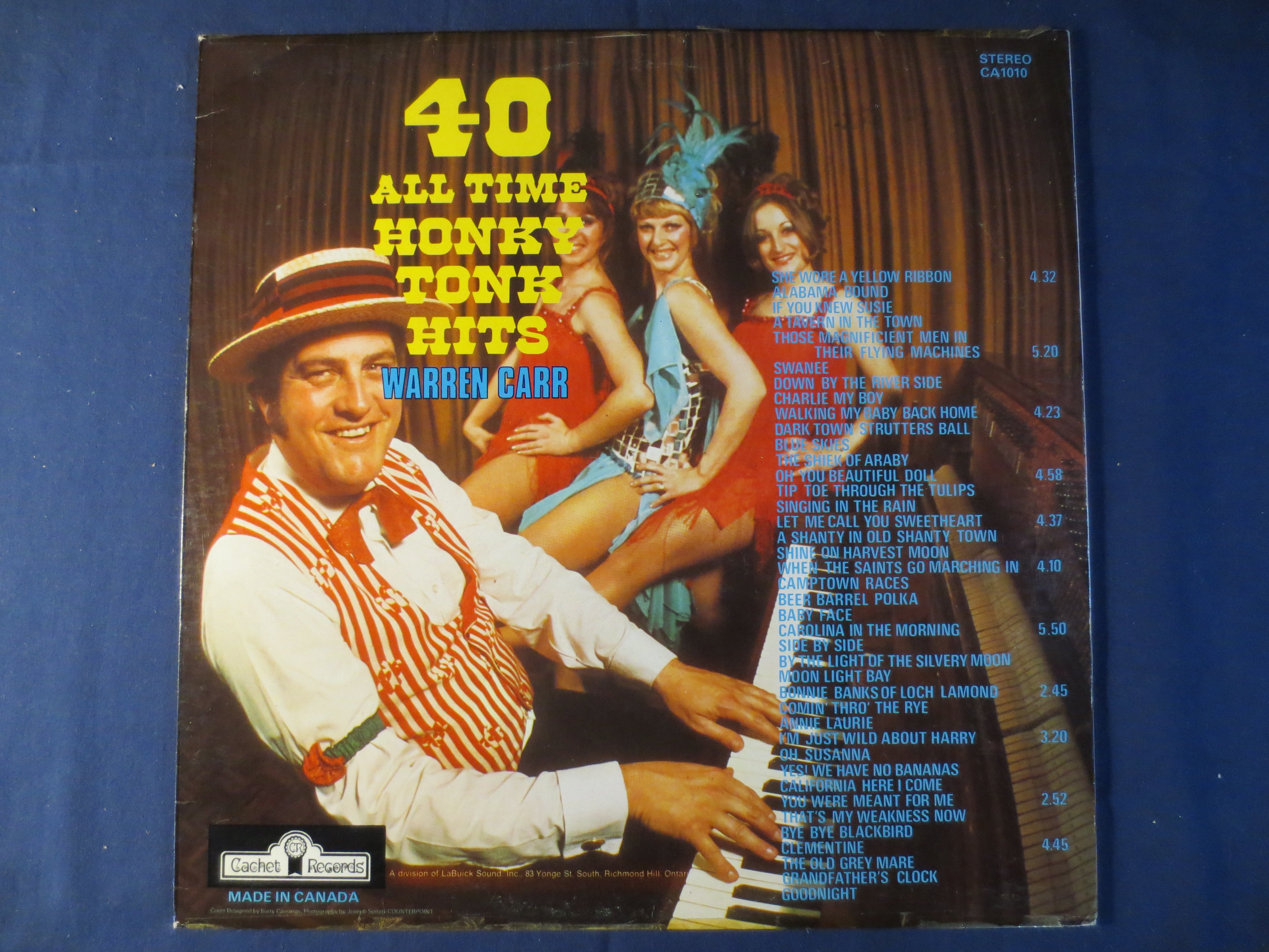 Warren Carr – 40 All Time Honky Tonk Hits (1974) Vinyl LP