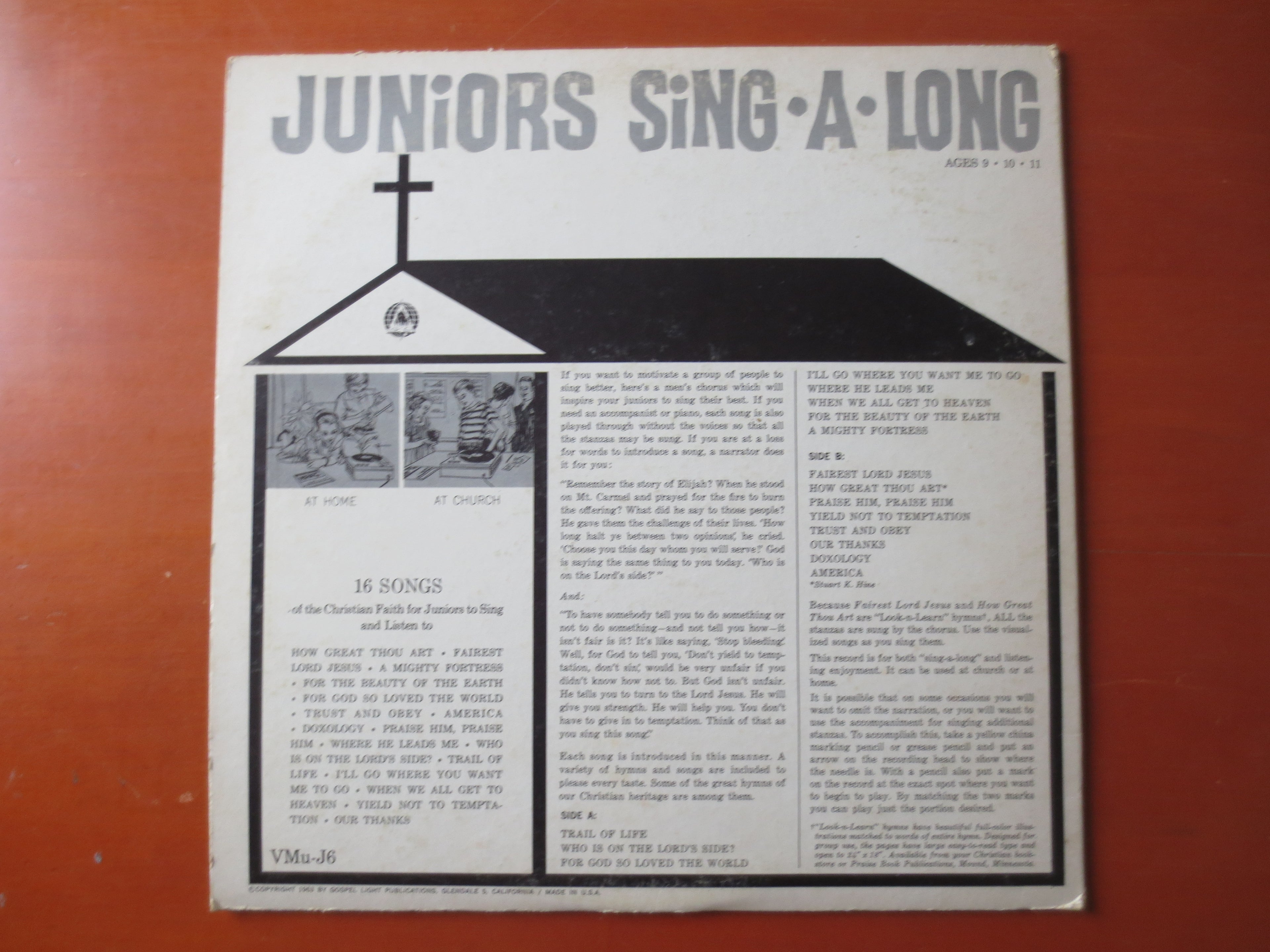 Juniors Sing-A-Long (1963) Vinyl LP