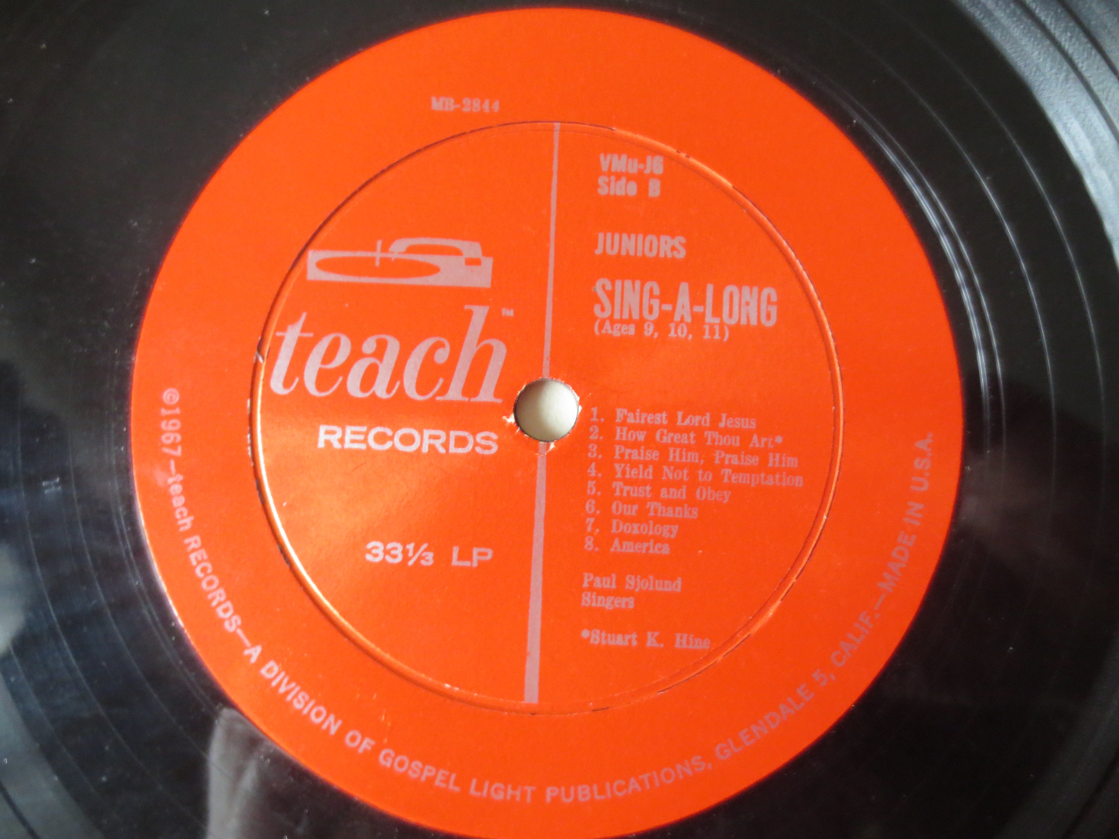 Juniors Sing-A-Long (1963) Vinyl LP