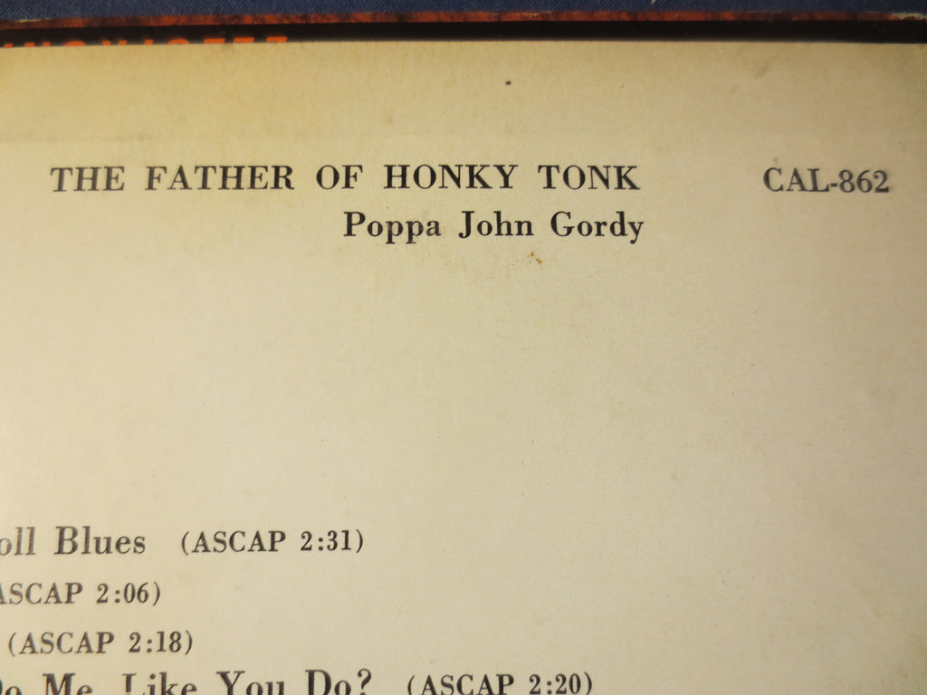 Poppa John Gordy – The Father of Honky Tonk (1965) Vinyl LP
