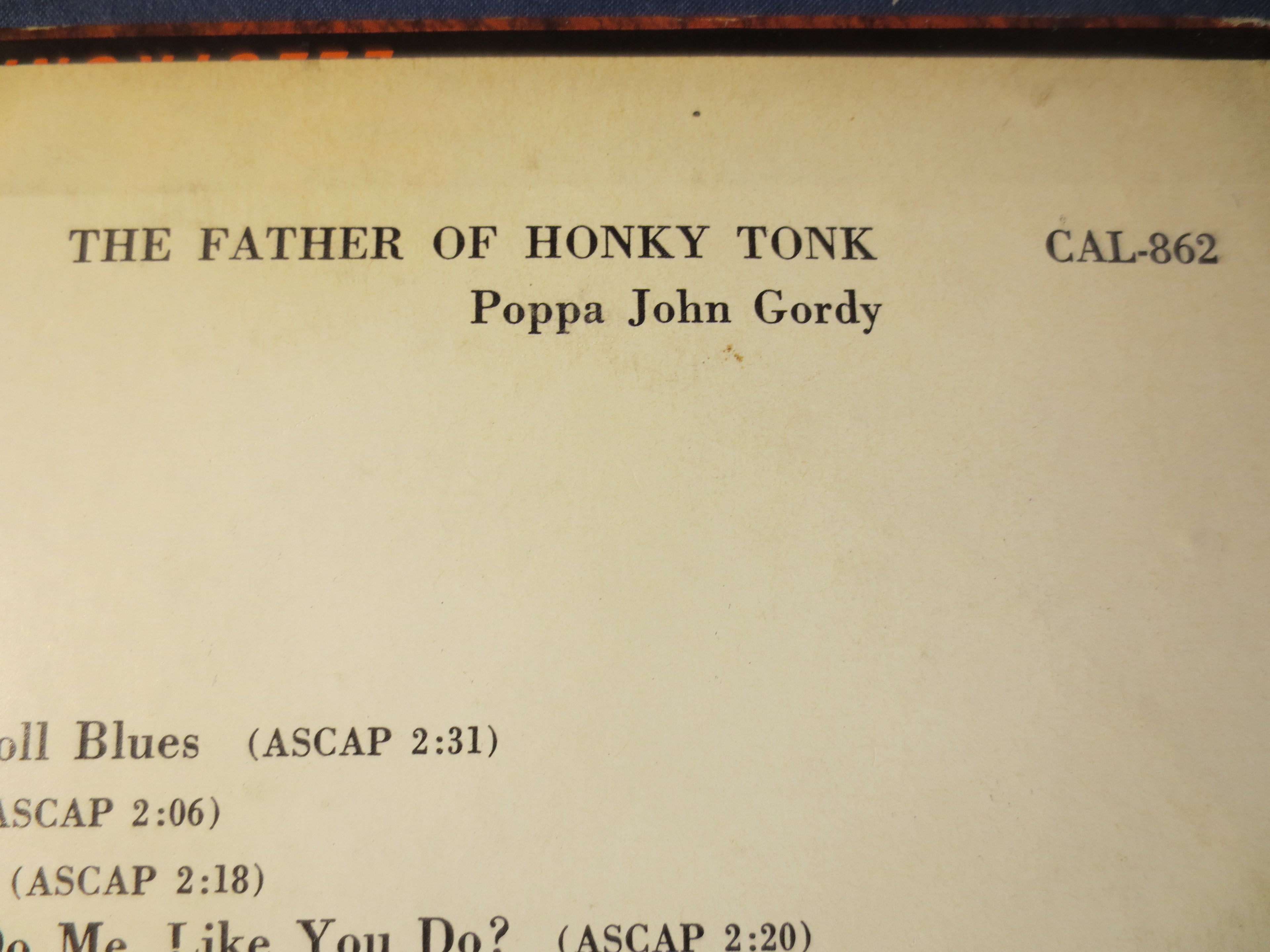 Poppa John Gordy – The Father of Honky Tonk (1965) [Vinyl LP]