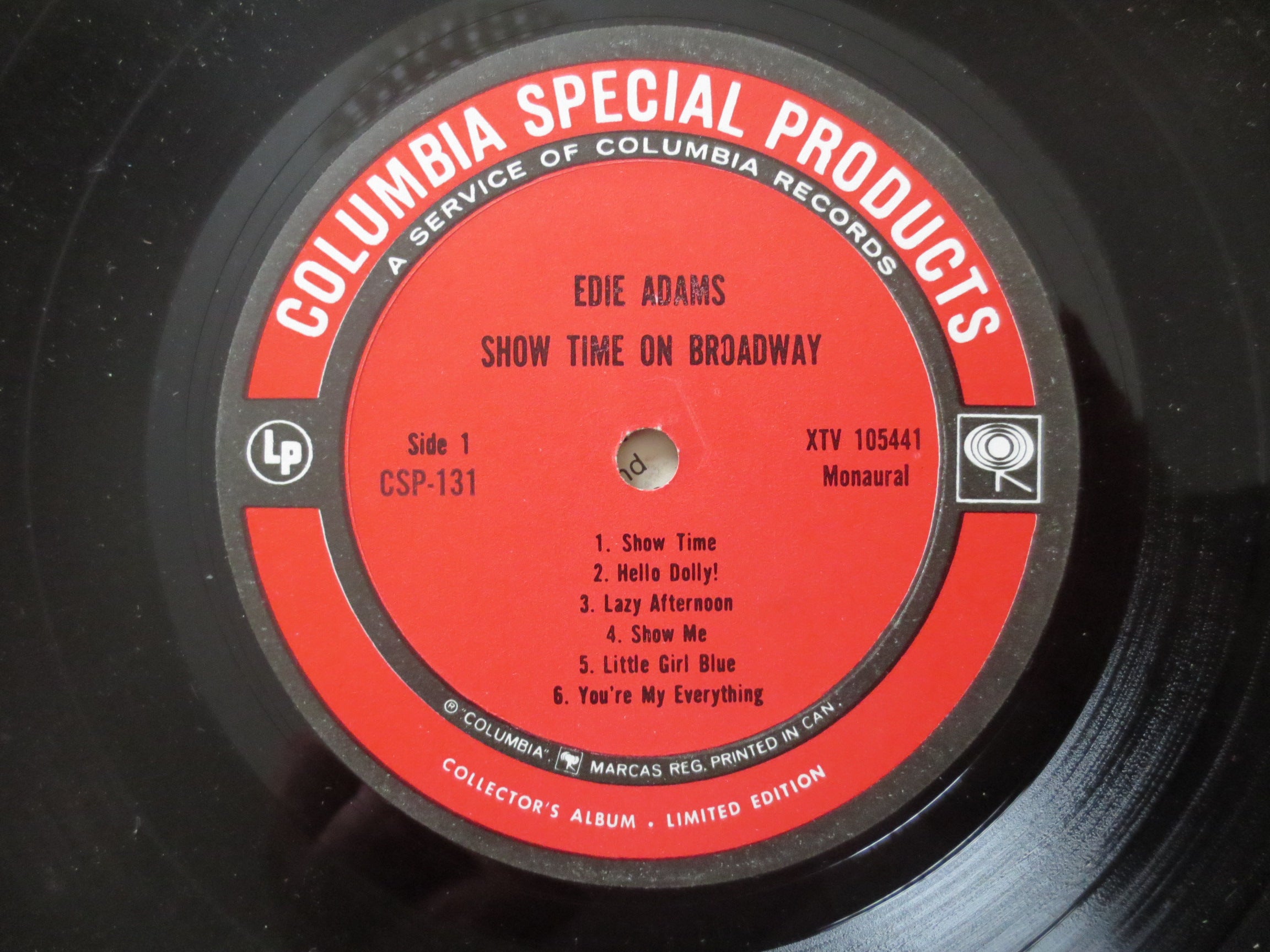Edie Adams – Show Time on Broadway (1964) Vinyl LP
