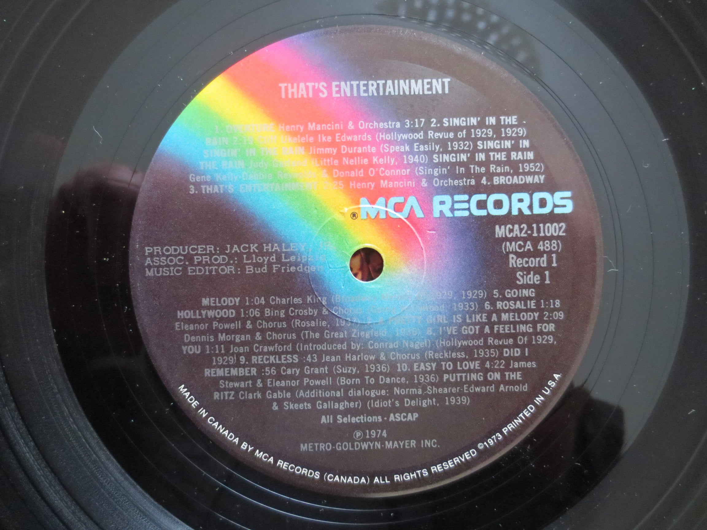 That's Entertainment – Bing Crosby (1974) Vinyl LP